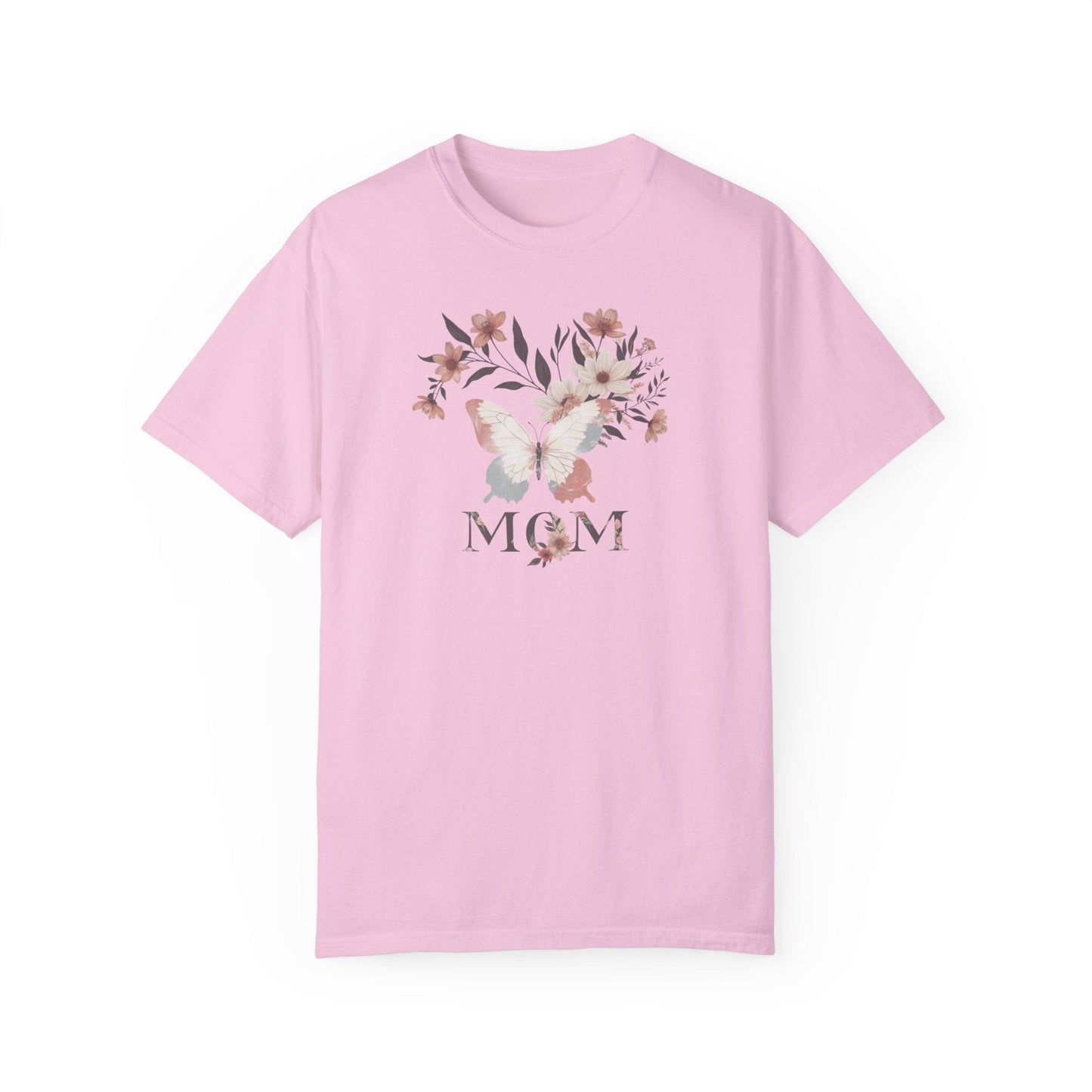 Mom Life in Full Bloom Soft Colored Boho Inspired Garment-Dyed T-shirt Great Gift, Mom Gift, Mothers Day Gift, Wife Gift, Sister Gift