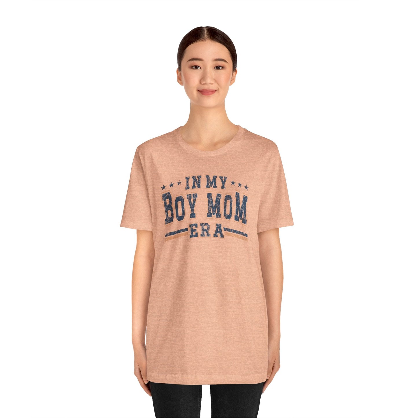 In My Boy Mom Era Tee – Comfortable & Stylish Womens Short Sleeve Crewneck Cotton T-Shirt Mom Gift, Mothers Day Gift