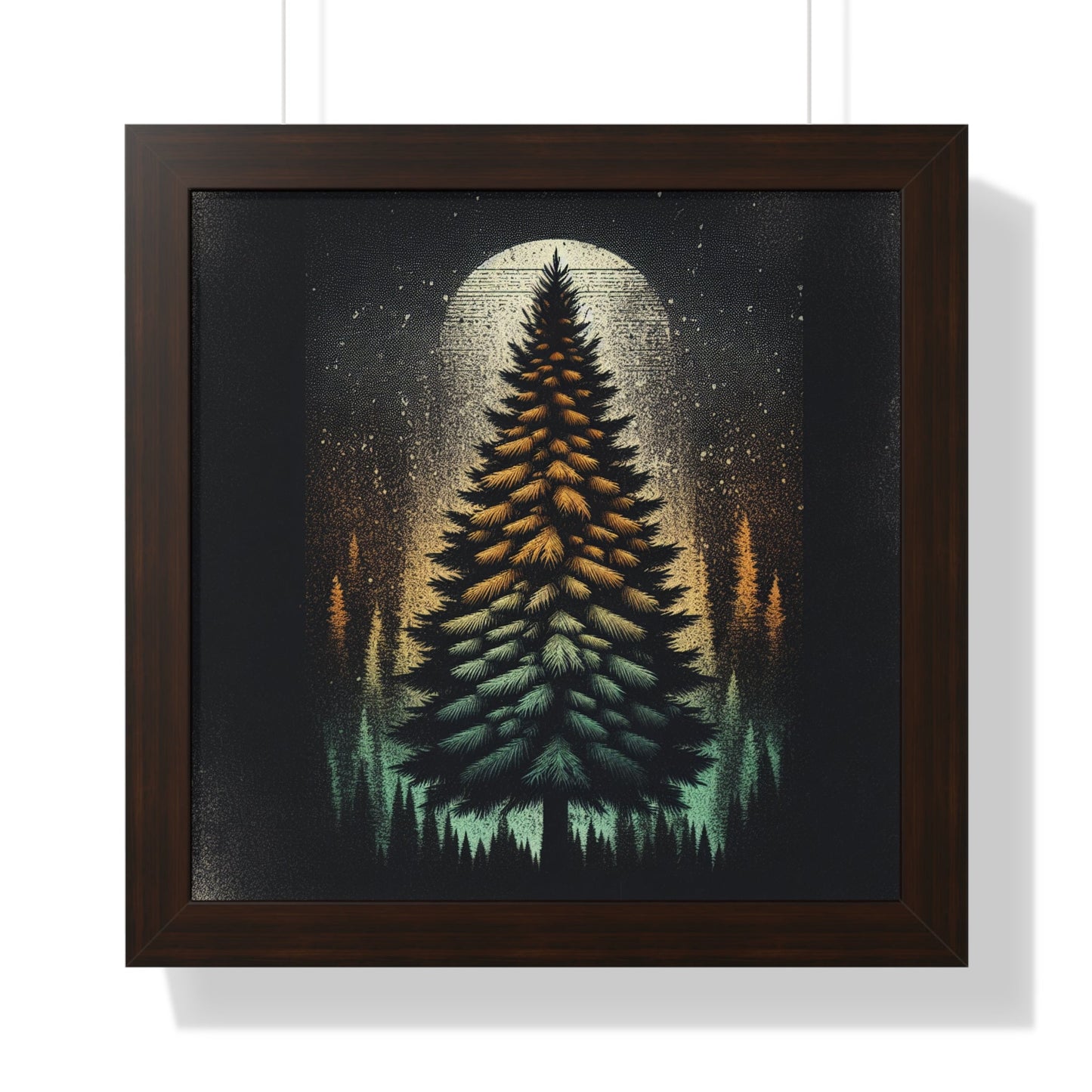 Colorful Tree Framed Vertical Poster | Premium Quality | Black Frame Great Gift, Outdoor Enthusiast, Husband Gift, Teacher Gift, Wife Gift