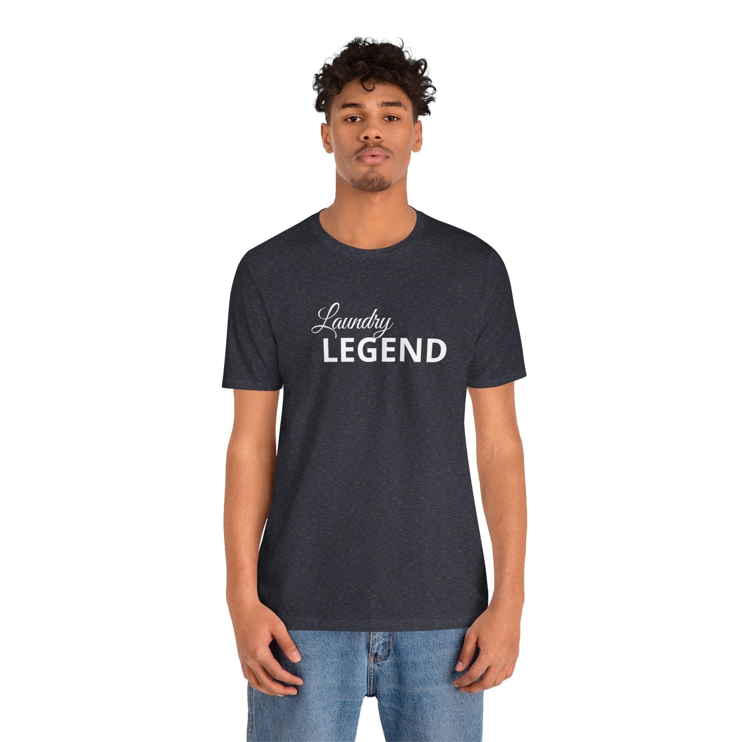 Laundry Legend Unisex Tee – Conquer the Fold in Style! Short Sleeve Cotton Crewneck Great Gift Idea a Little Humor Added to The Day