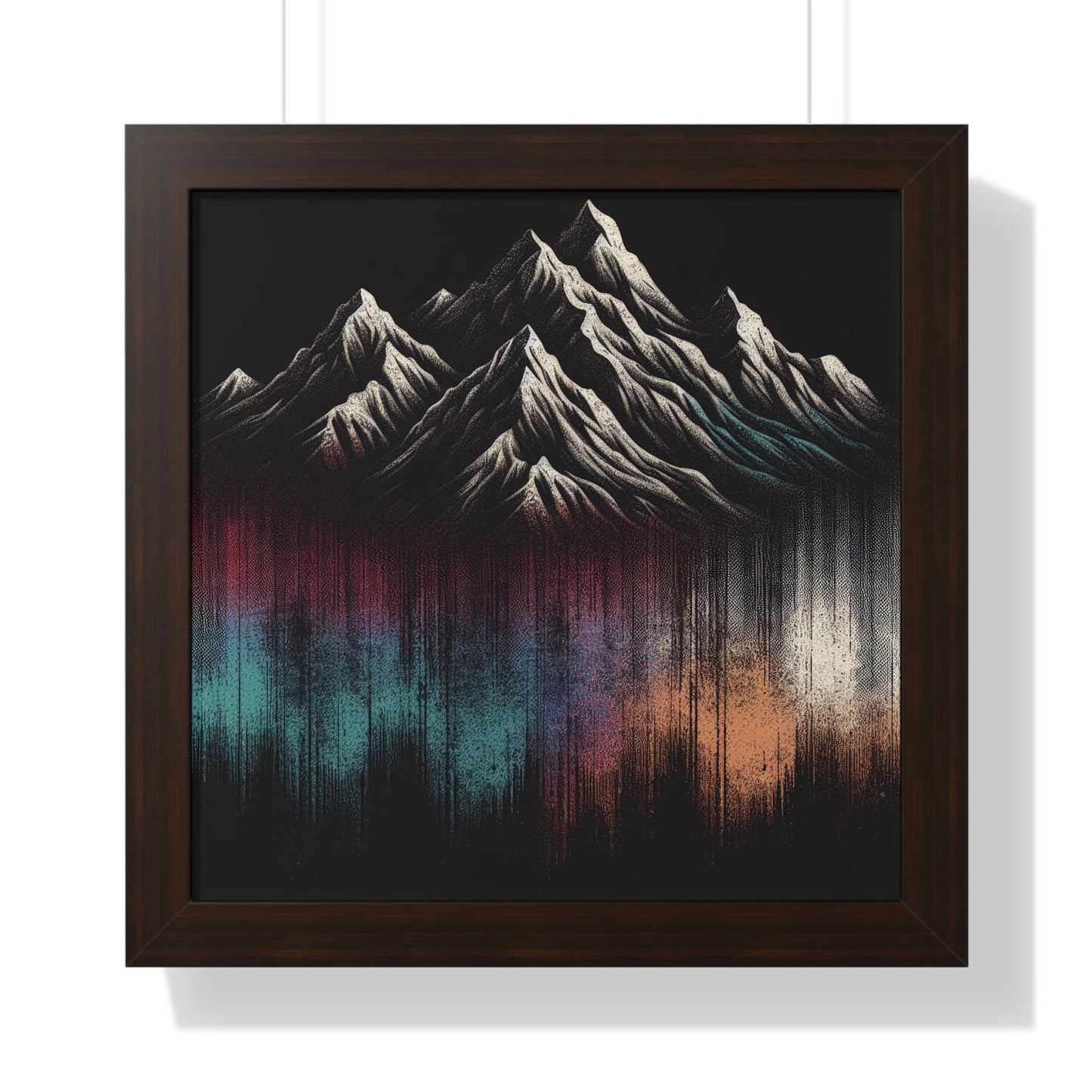 Colorful Mountain Framed Vertical Poster Premium Quality Black Frame Great Gift, Outdoor Enthusiast, Husband Gift, Teacher Gift, Wife Gift