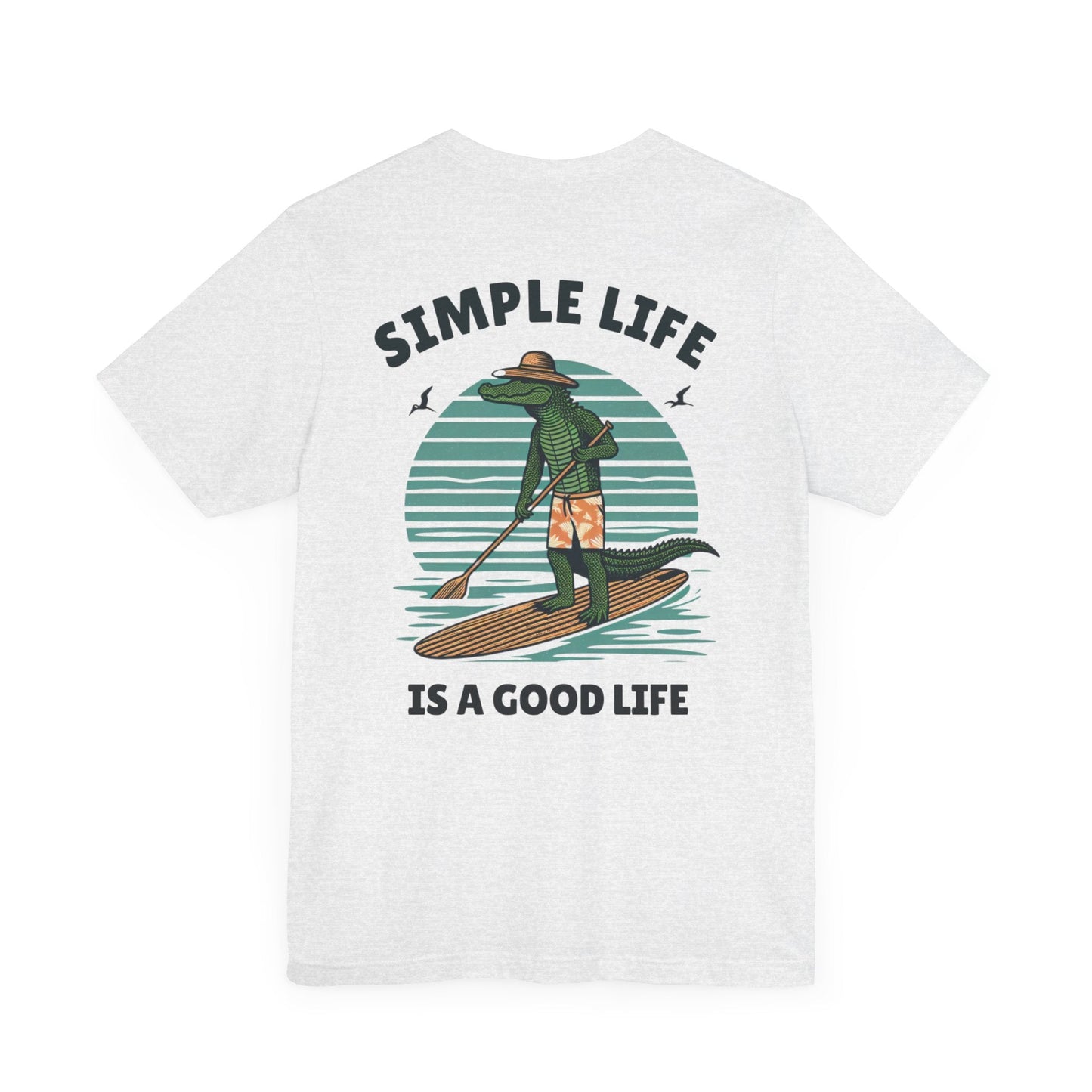 Livin the Simple Life Alligator Graphic Tee Vacation Shirt Beach Vibes Destination Shirt Great Gift Idea