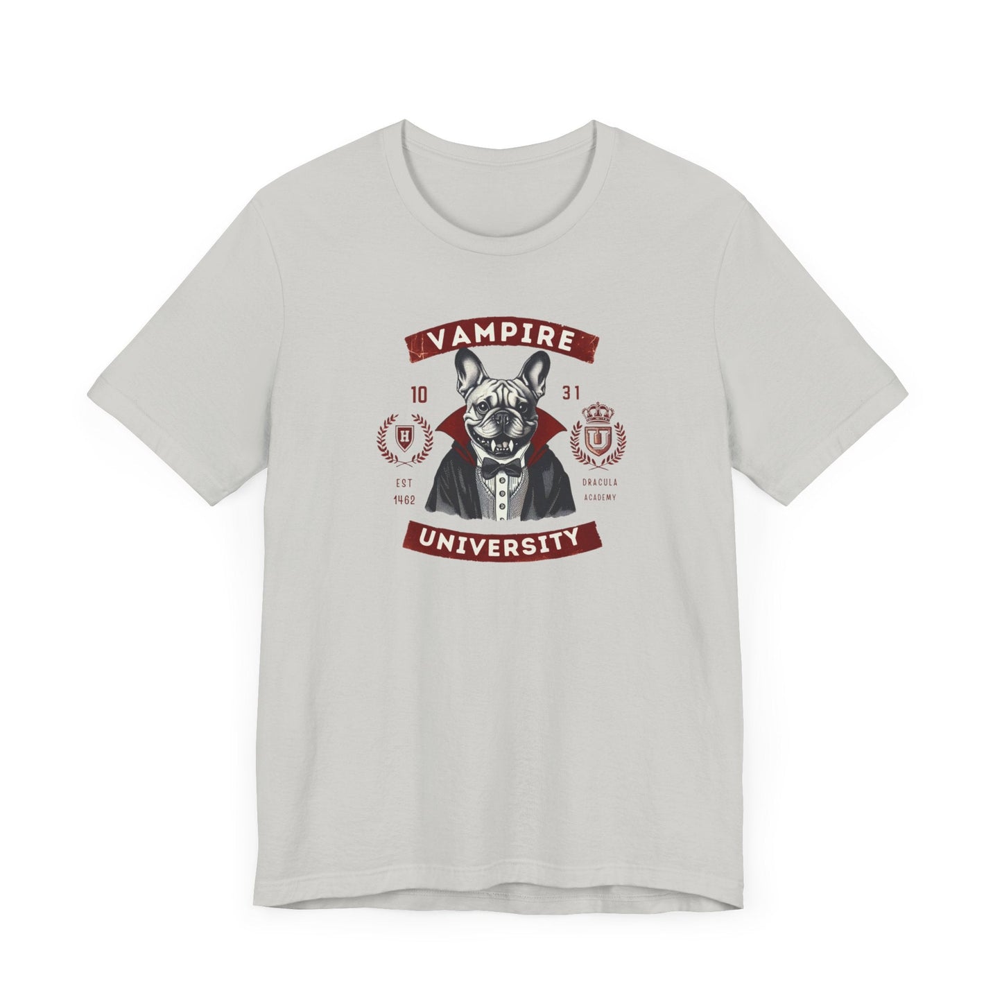 Dracula's Pup French Bulldog at Vampire University Tshirt Halloween Tshirt Vampire Tshirt Halloween Tee Great Gift Idea