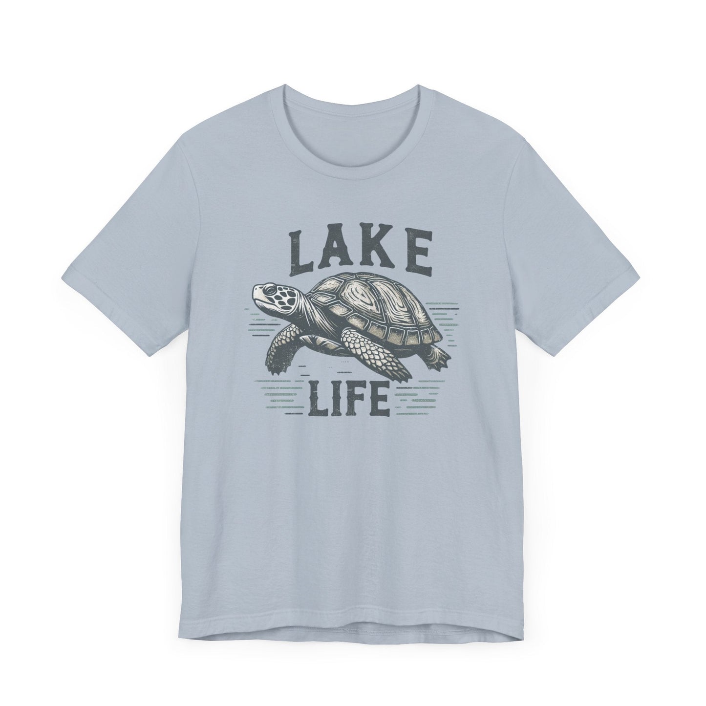 Living With The Turtle Lake Life Jersey Short Sleeve Tee - Soft Cotton Classic Nature Great Gift, Husband Gift, Wife Gift Fishing Shirt