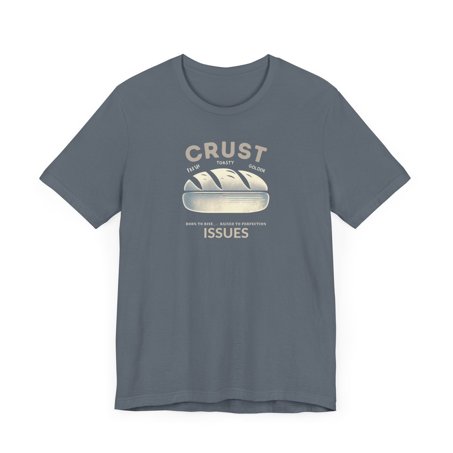 Crust issues Born to Rise Tee Graphic Tee Shirt for Women Minimalist Foodie Cook Baker Botanical Gardner Chef Great Gift