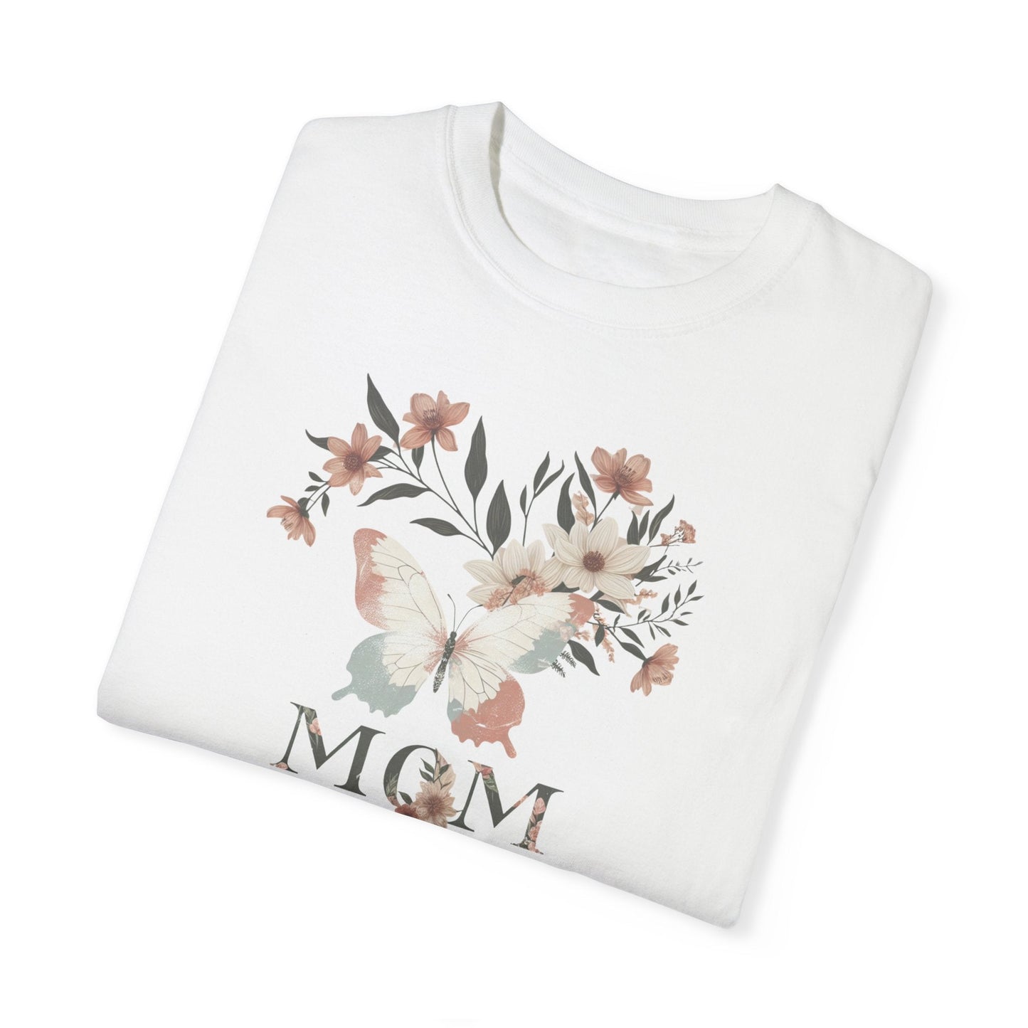 Mom Life in Full Bloom Soft Colored Boho Inspired Garment-Dyed T-shirt Great Gift, Mom Gift, Mothers Day Gift, Wife Gift, Sister Gift