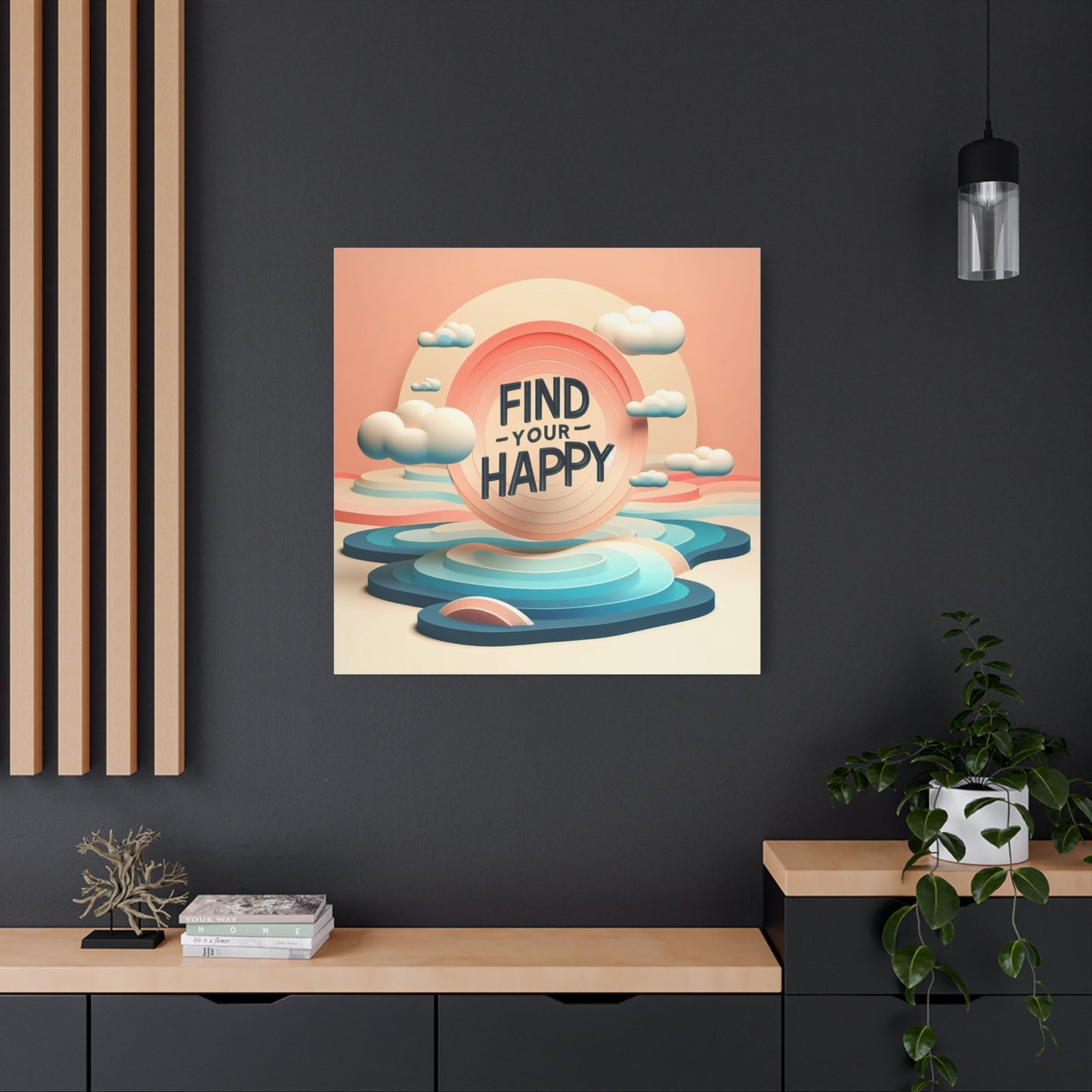 Find Your Happy Matte Canvas Picture, Stretched Great Gift, Sister Gift, Mom Gift, Daughter Gift, Mothers Day Gift