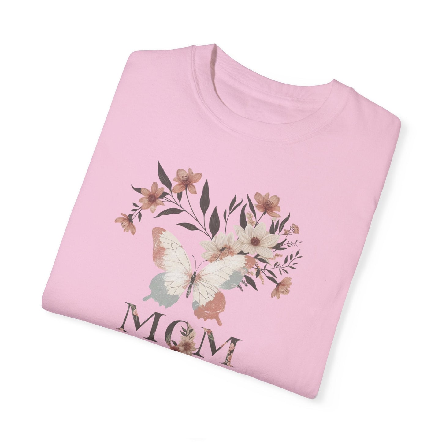 Mom Life in Full Bloom Soft Colored Boho Inspired Garment-Dyed T-shirt Great Gift, Mom Gift, Mothers Day Gift, Wife Gift, Sister Gift