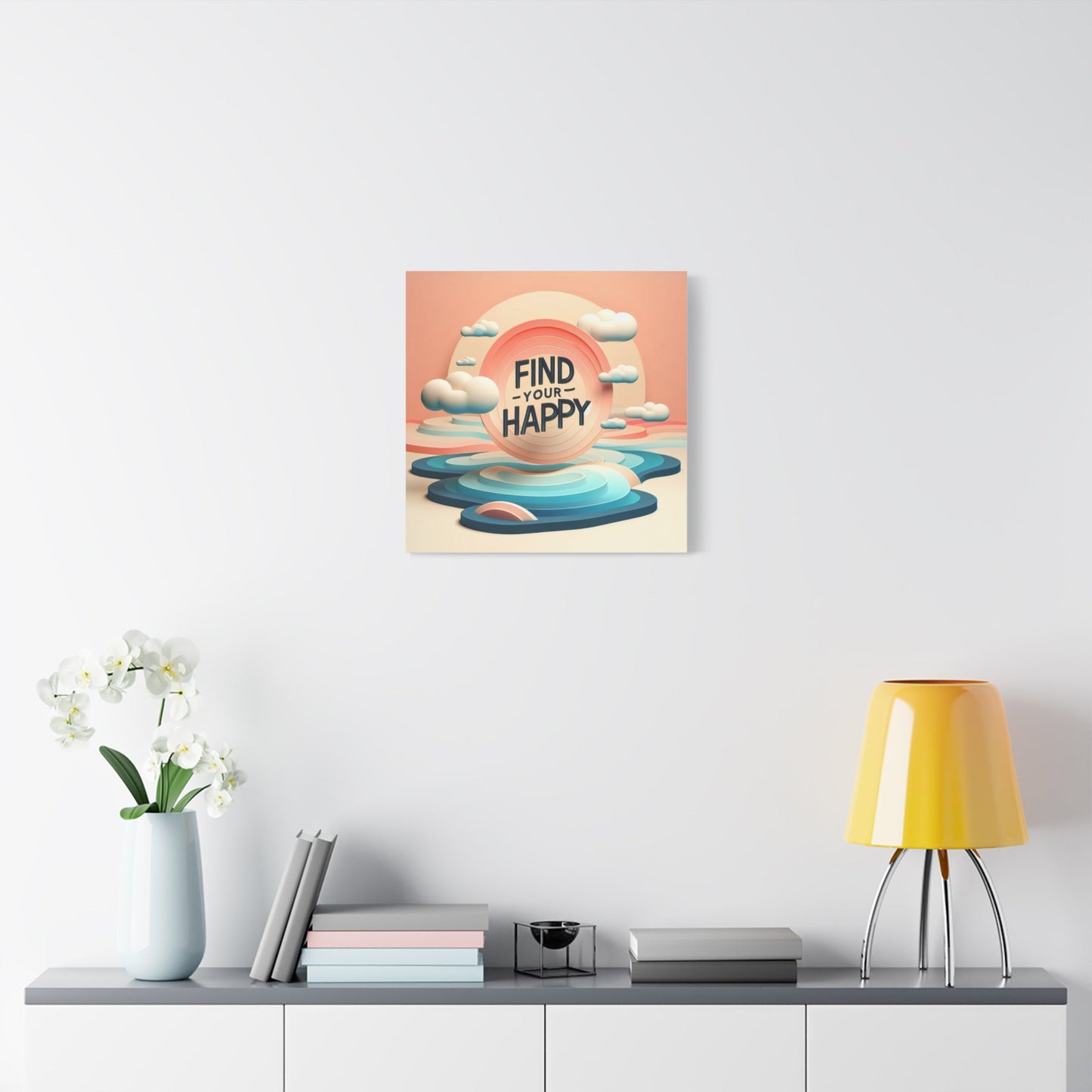 Find Your Happy Matte Canvas Picture, Stretched Great Gift, Sister Gift, Mom Gift, Daughter Gift, Mothers Day Gift