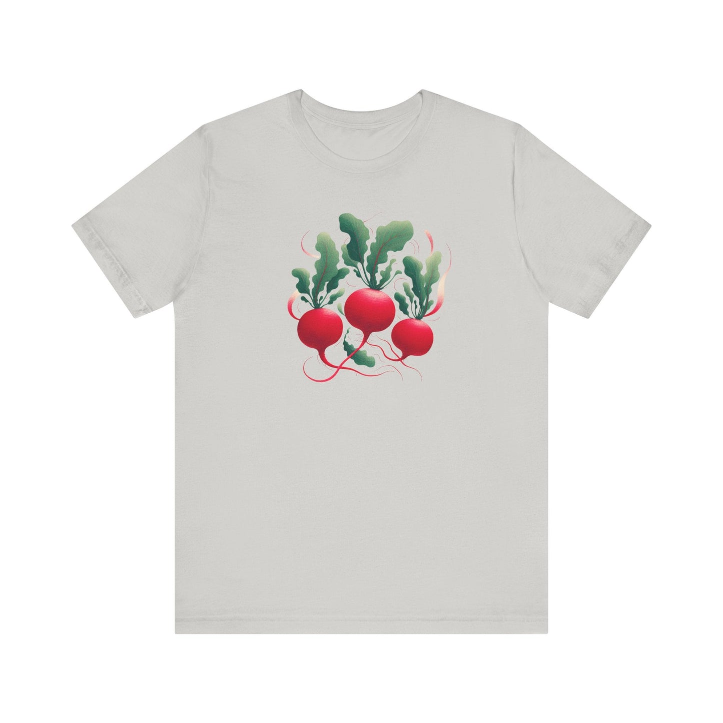 Radish Graphic Tee, Vegetable Screen Print Shirt, Clothing Foodie Gift Graphic Tshirt