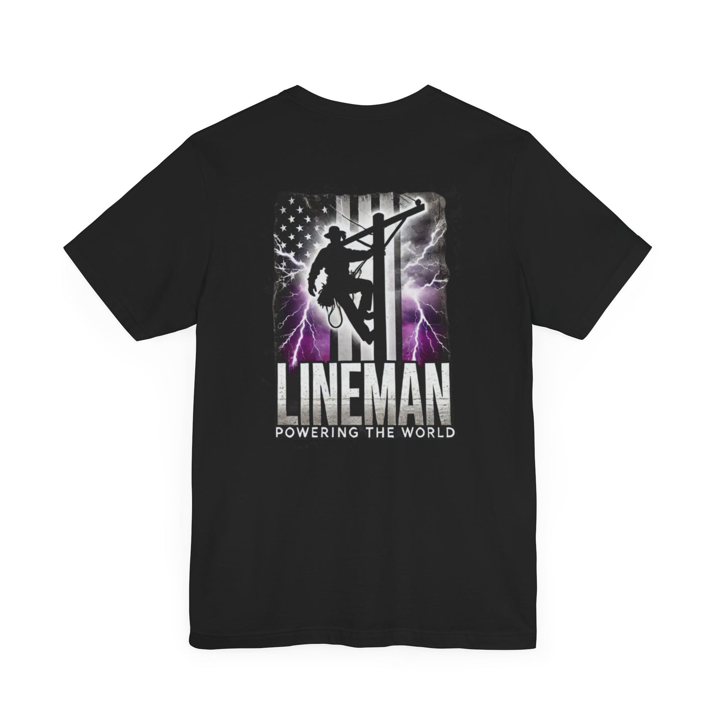 Lineman Graphic Tee | Powering the World Unisex Jersey Short Sleeve Tee Great Gift Idea