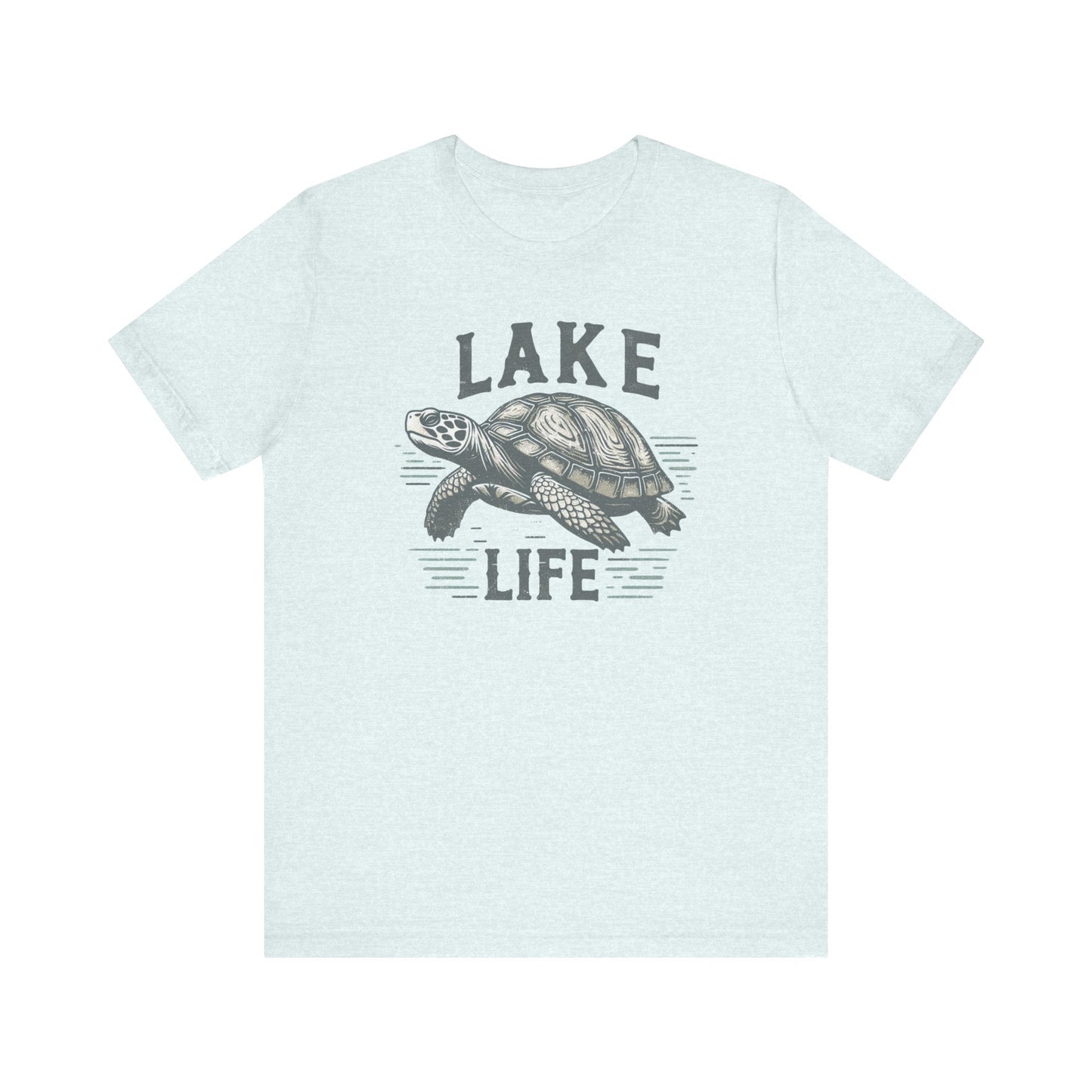 Living With The Turtle Lake Life Jersey Short Sleeve Tee - Soft Cotton Classic Nature Great Gift, Husband Gift, Wife Gift Fishing Shirt