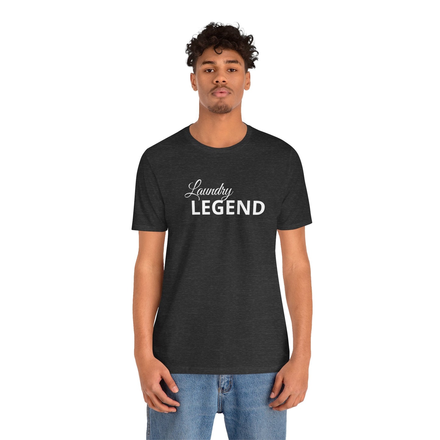 Laundry Legend Unisex Tee – Conquer the Fold in Style! Short Sleeve Cotton Crewneck Great Gift Idea a Little Humor Added to The Day