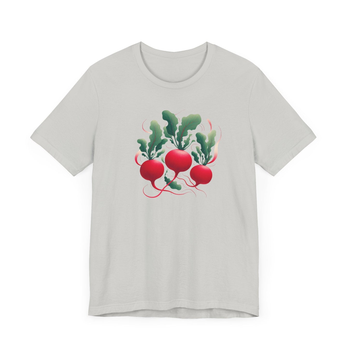 Radish Graphic Tee, Vegetable Screen Print Shirt, Clothing Foodie Gift Graphic Tshirt