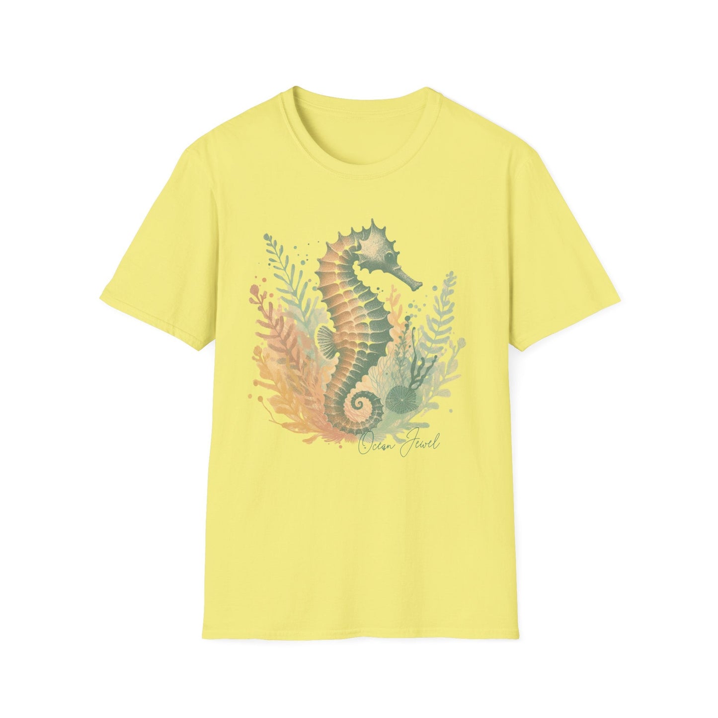 Ocean Jewel Beautiful Seahorse Unisex Soft-Style T-Shirt