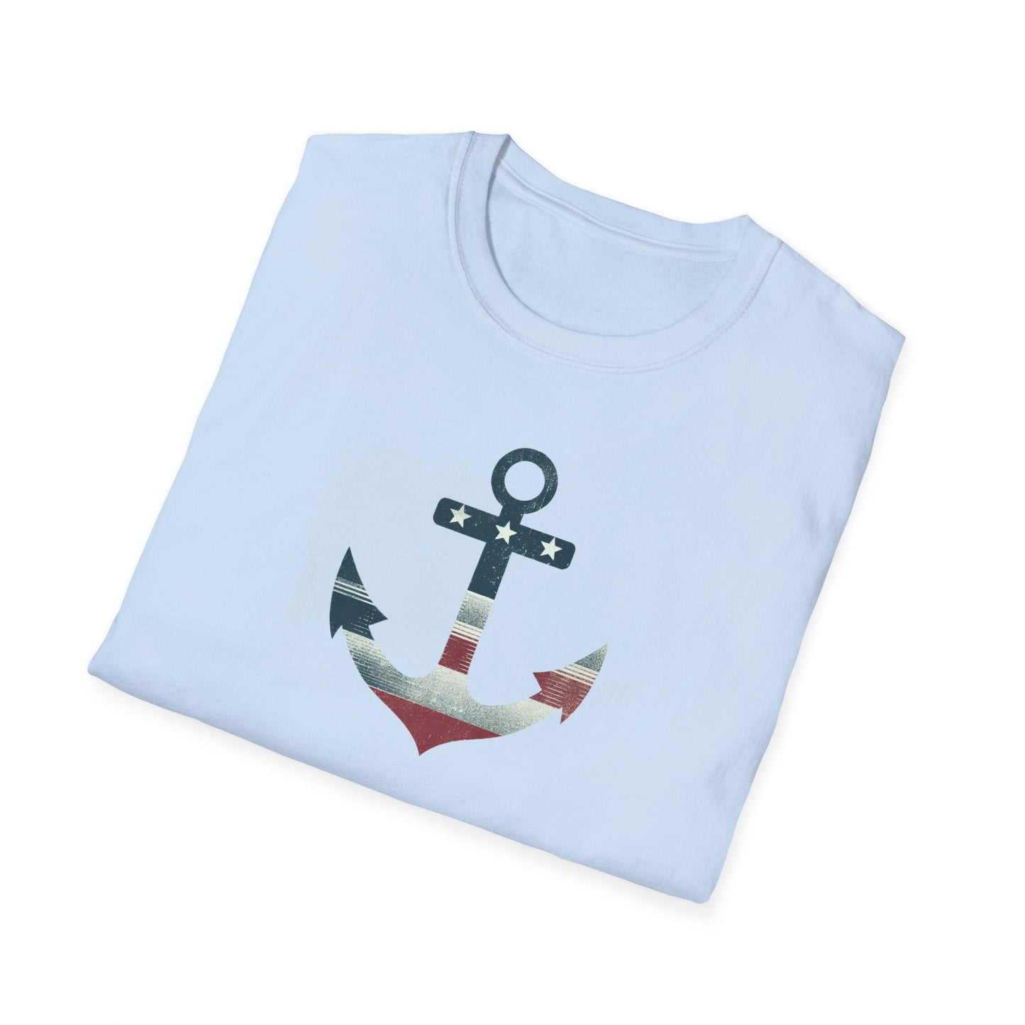 Patriotic Tee Stylish Nautical Seaside Anchor Tee | Unisex Soft-Style Comfort Shirt Great Gift, Husband Gift, Boyfriend Gift, Boat shirt