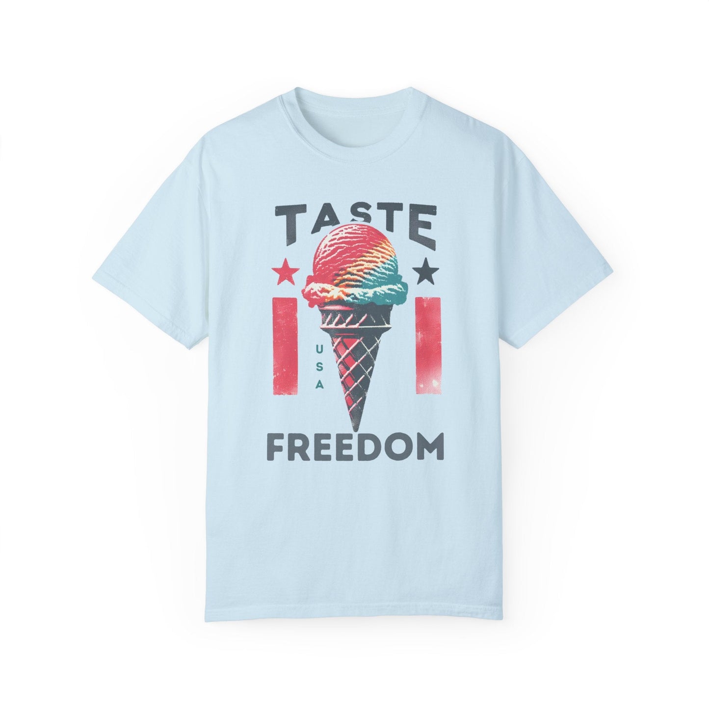 Patriotic Ice Cream Cone Tee - Show Your Spirit with Comfort Colors 1717 4th of July, Labor Day, Memorial Day