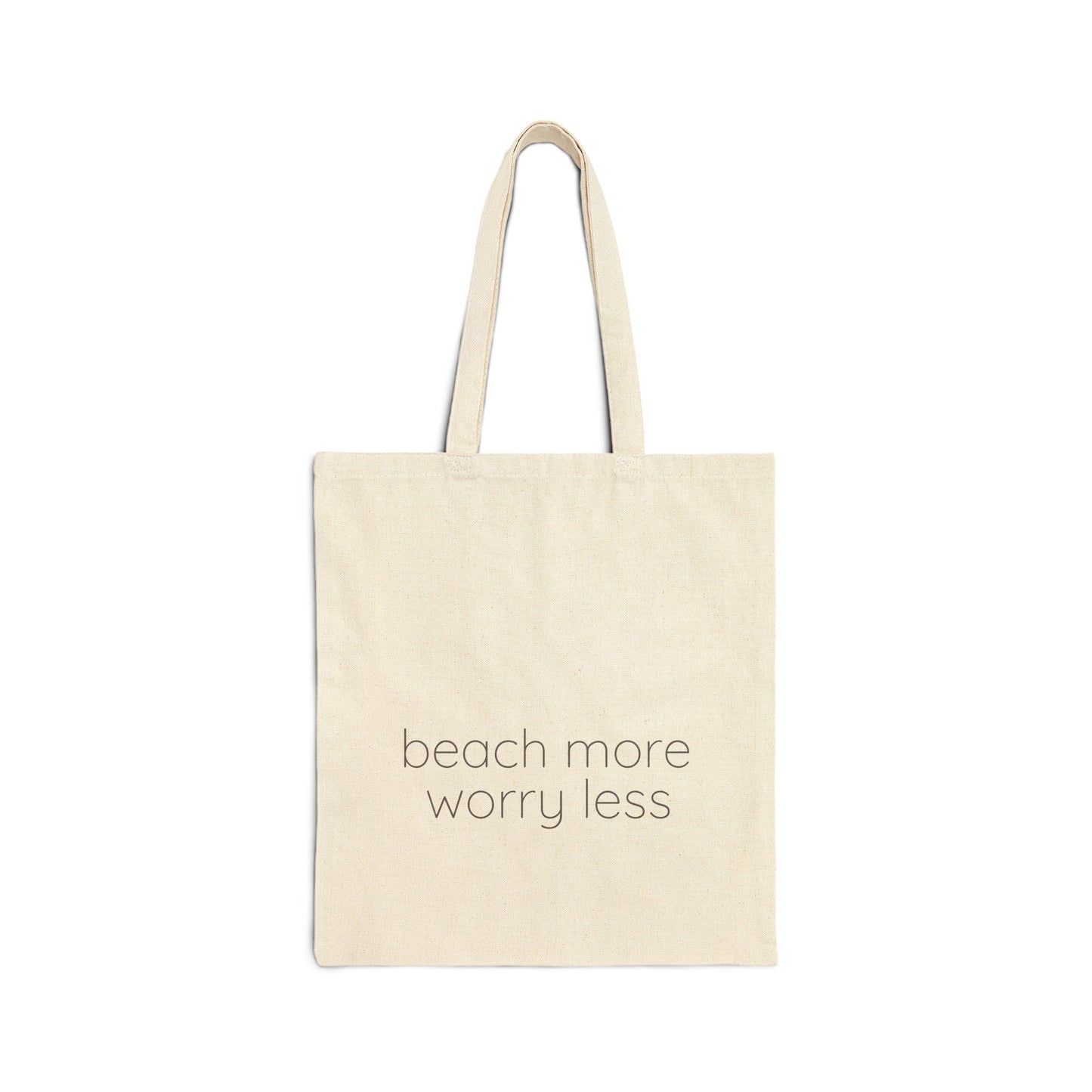 Seaside Serenity Beach More Worry Less Cotton Canvas Tote Bag Great Gift, Beach Bag, Reusable bag, Shopping Bag, Durable Tote Bag