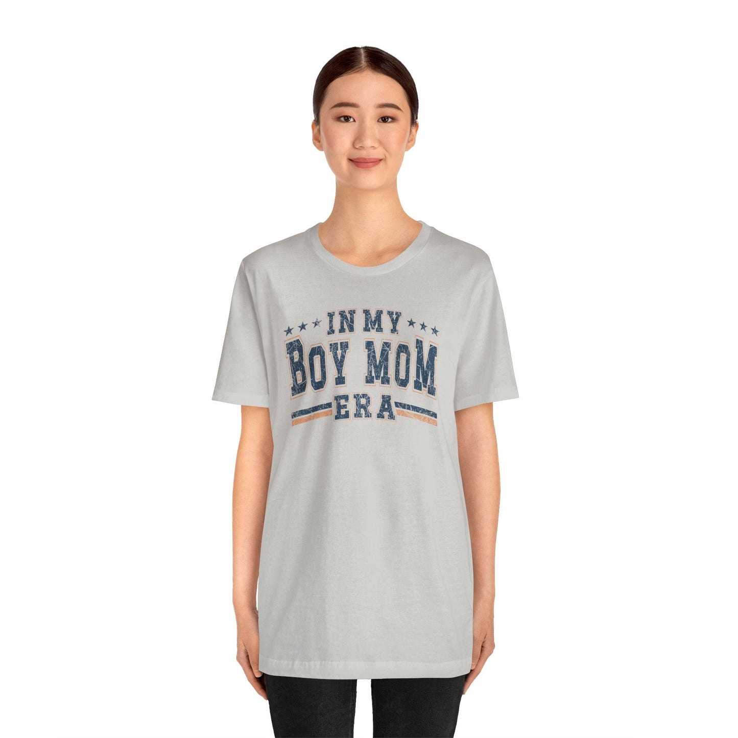 In My Boy Mom Era Tee – Comfortable & Stylish Womens Short Sleeve Crewneck Cotton T-Shirt Mom Gift, Mothers Day Gift