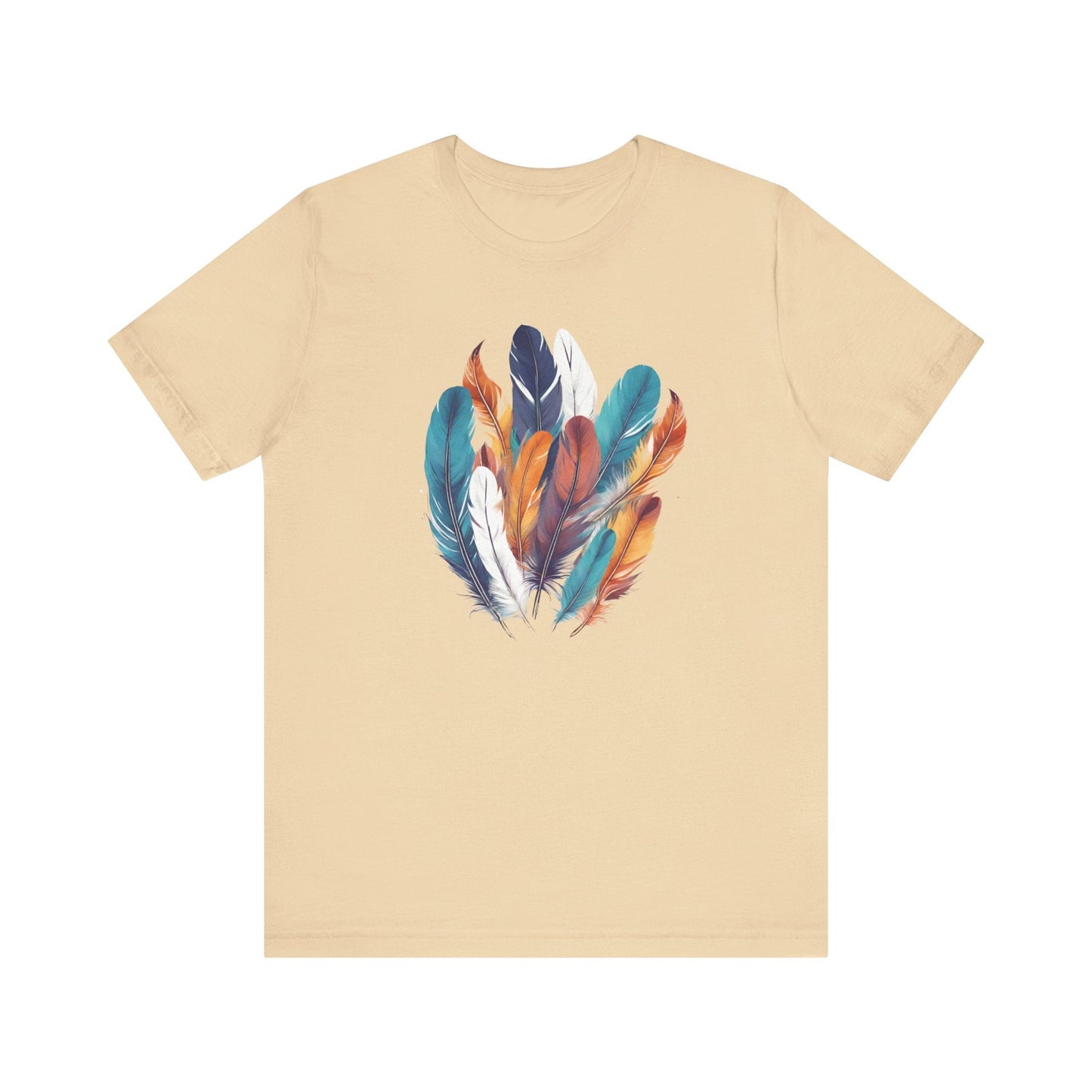 Feathers Shirt, Boho Bird Feather T-Shirt, Bird Lovers Tshirt, Water Color Bird Feather Tee, Feather Bouquet Tee, Women Feather Shirt