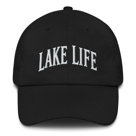 Embroidered "Lake Life" Dad Hat – Low Profile, Adjustable Strap Mens Gift Womens Gift