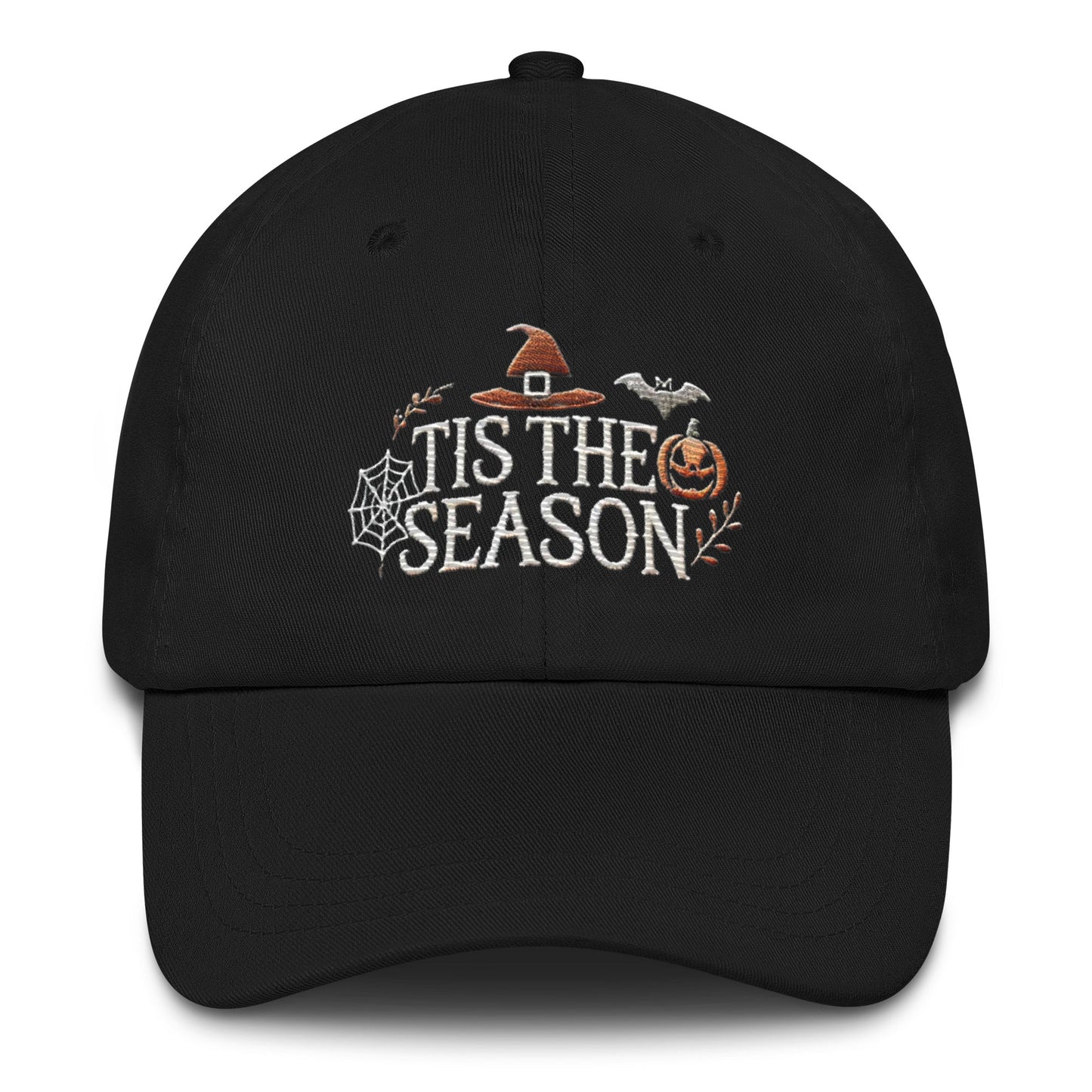 Embroidered Halloween Spooky Season Dad Hat: Low-Profile, Adjustable Strap, Curved Visor Halloween Hat Great Gift Idea