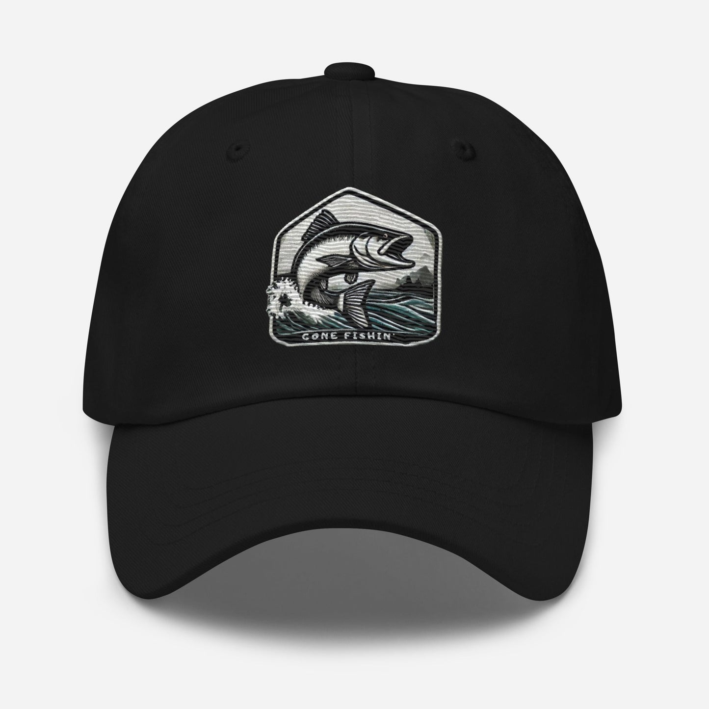 Embroidered Gone Fishin' Dad Hat