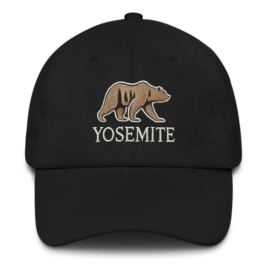 Embroidered Yosemite Wildlife Bear Dad Hat