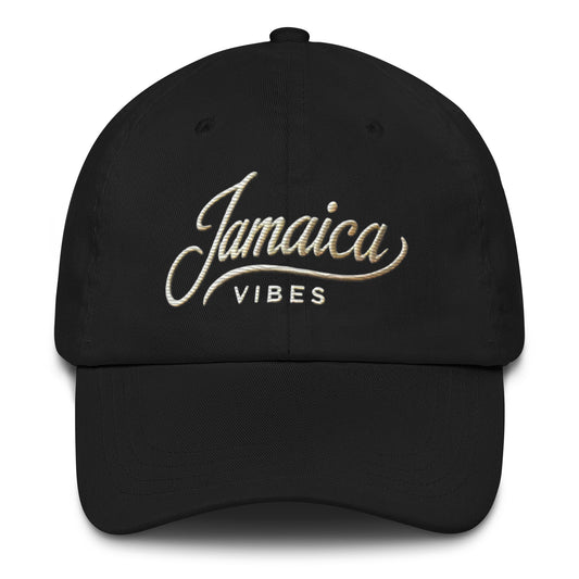 Embroidered 'Jamaican Vibes' Dad Hat – Adjustable Low Profile Vacation Cap Vacation Destination Hat