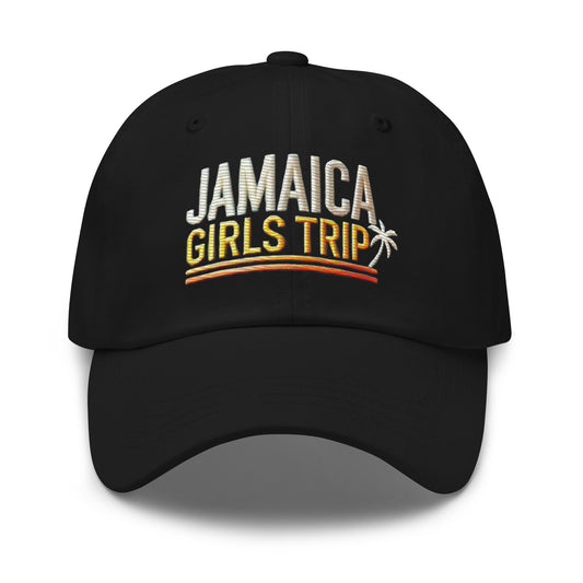 Embroidered 'Jamaica Girls Trip' Dad Hat – Adjustable Low Profile Vacation Cap Vacation Hat