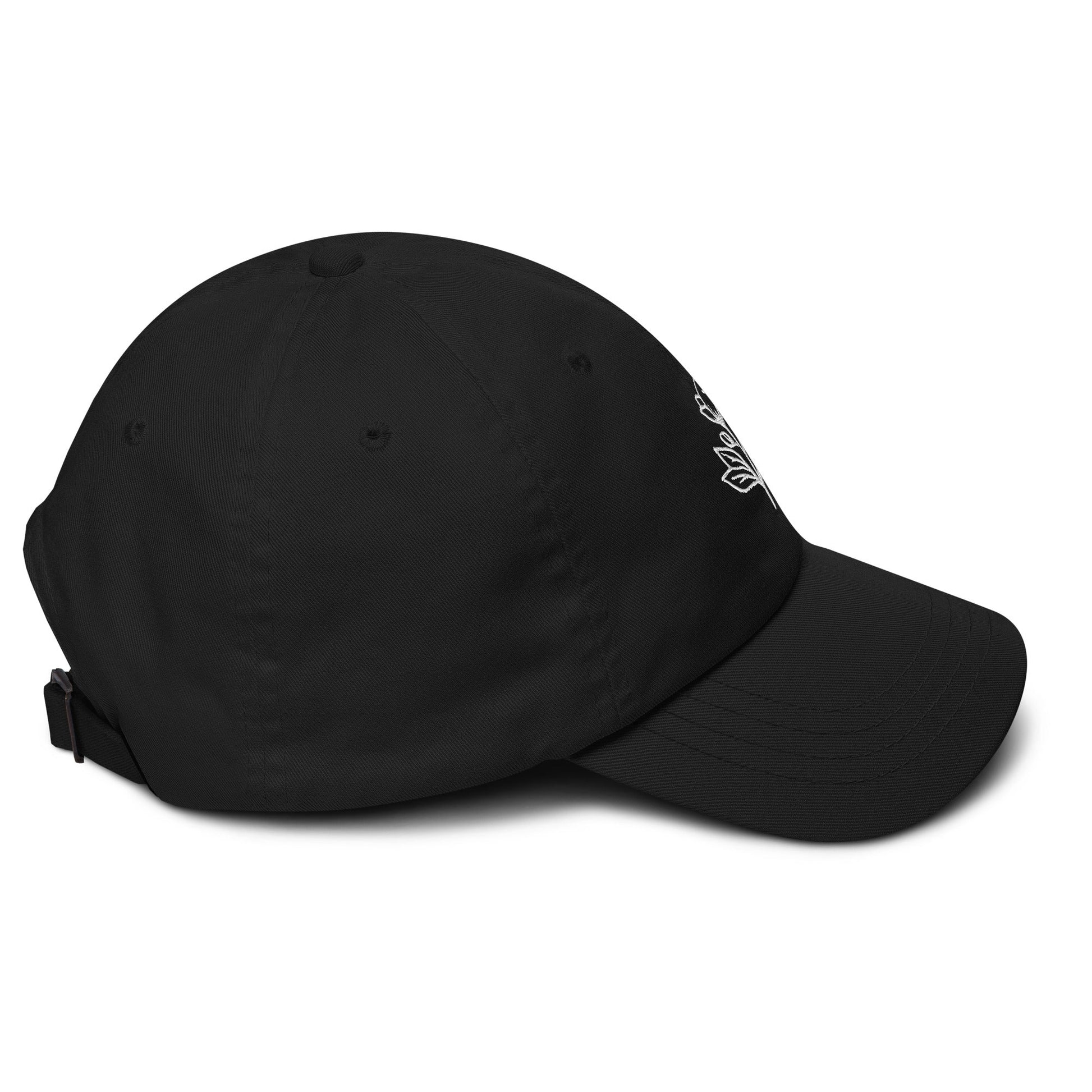 Minimalist Embroidered Floral Line Art Dad Hat