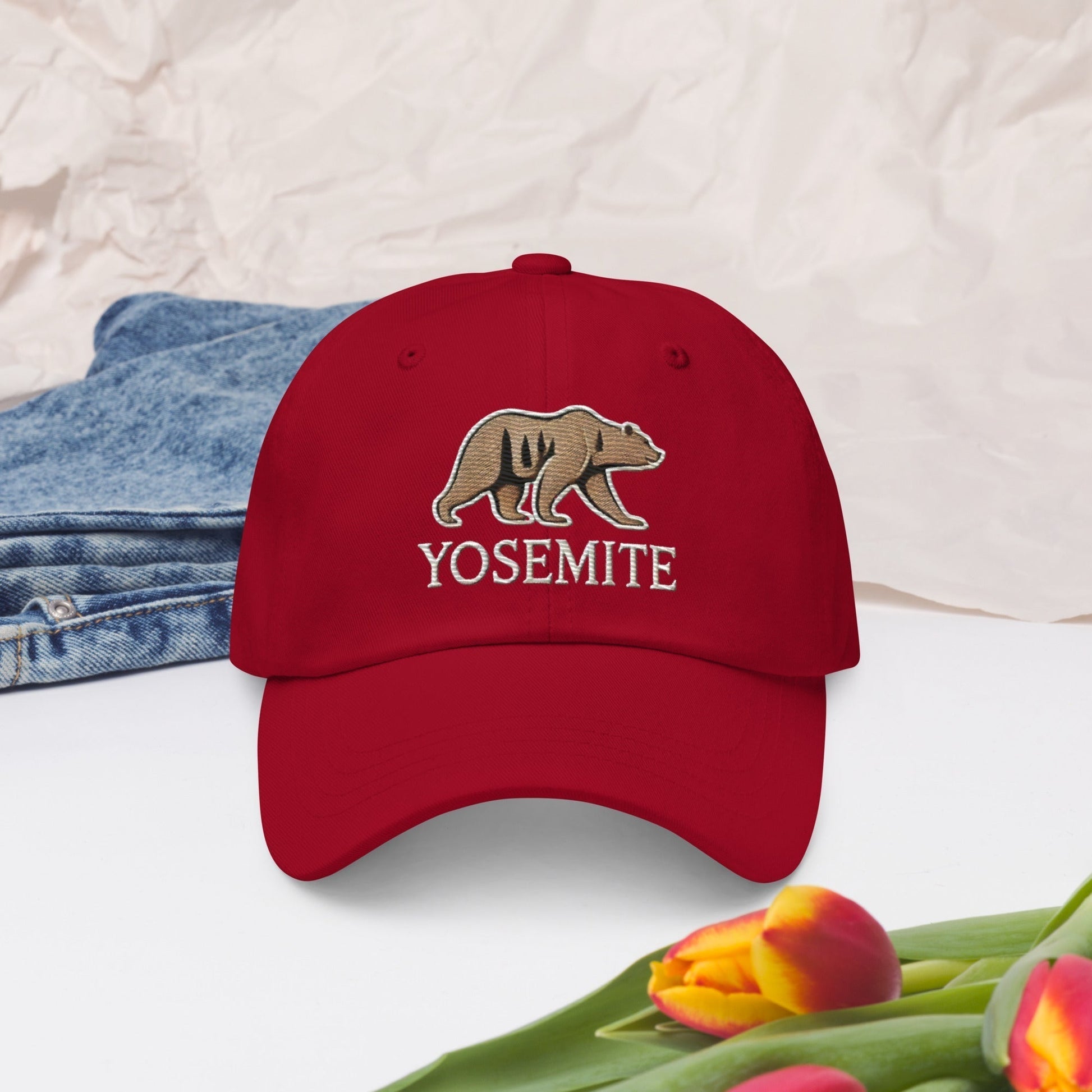 Embroidered Yosemite Wildlife Bear Dad Hat