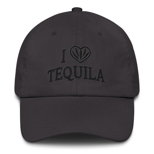 I Love Tequila Embroidered Dad Hat: Low-Profile, Adjustable & Comfortable Party Hat Great Gift Idea