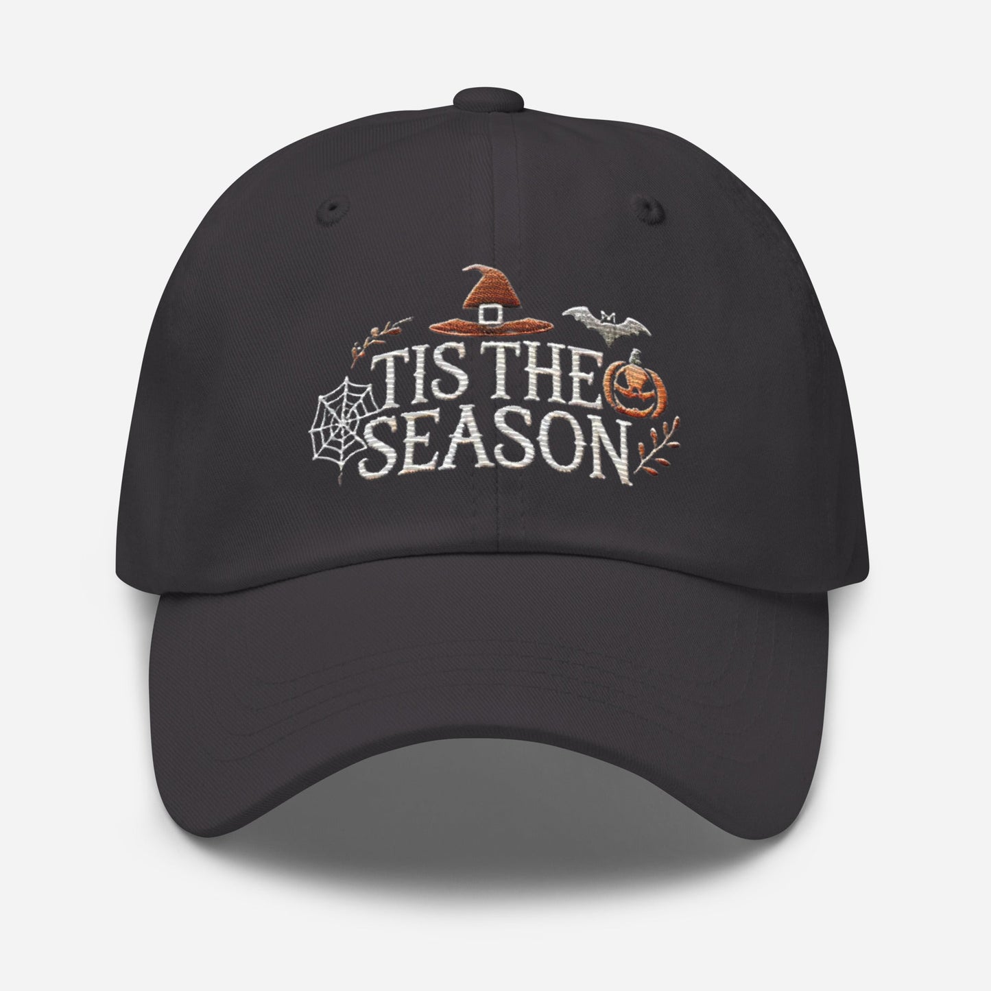 Embroidered Halloween Spooky Season Dad Hat: Low-Profile, Adjustable Strap, Curved Visor Halloween Hat Great Gift Idea