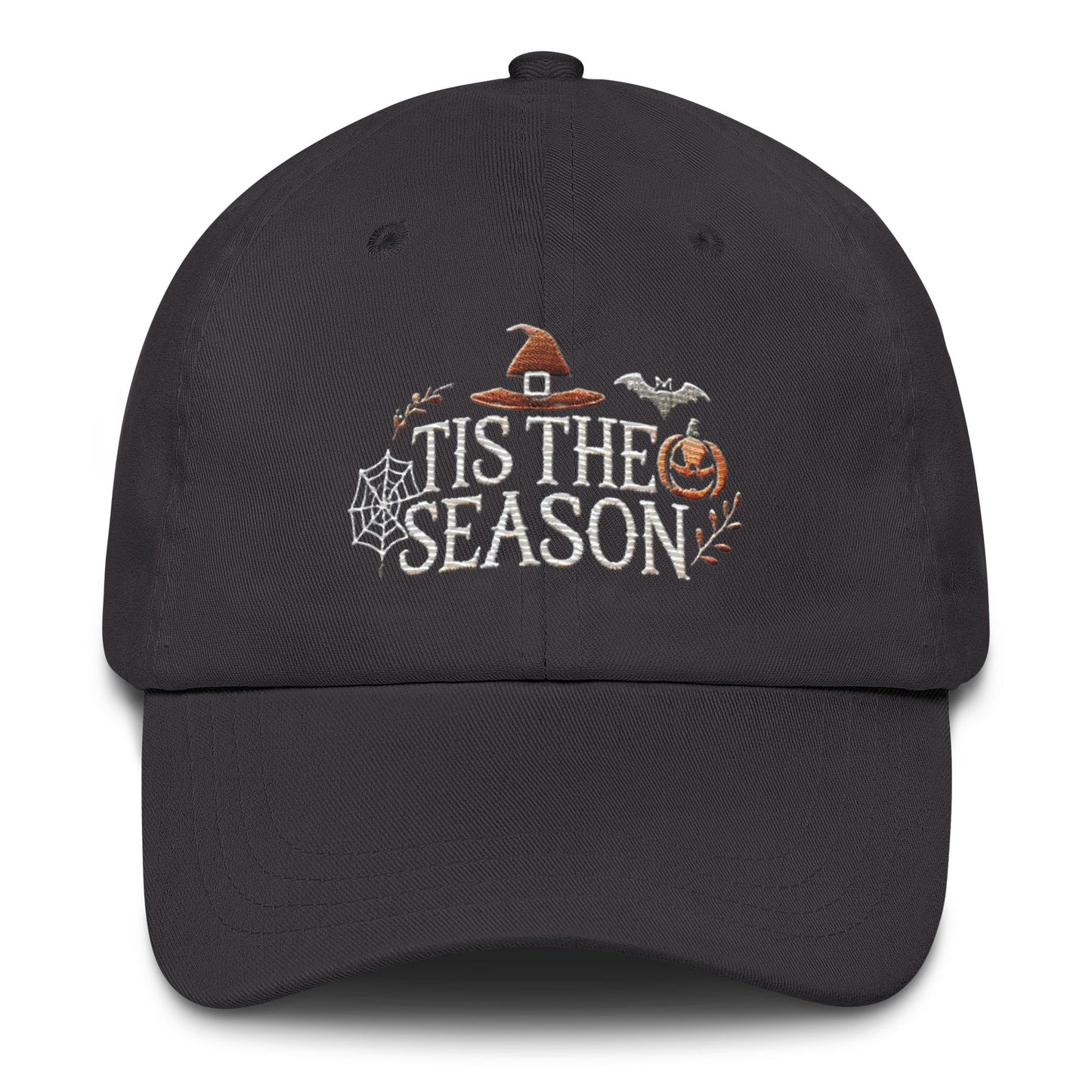 Embroidered Halloween Spooky Season Dad Hat: Low-Profile, Adjustable Strap, Curved Visor Halloween Hat Great Gift Idea