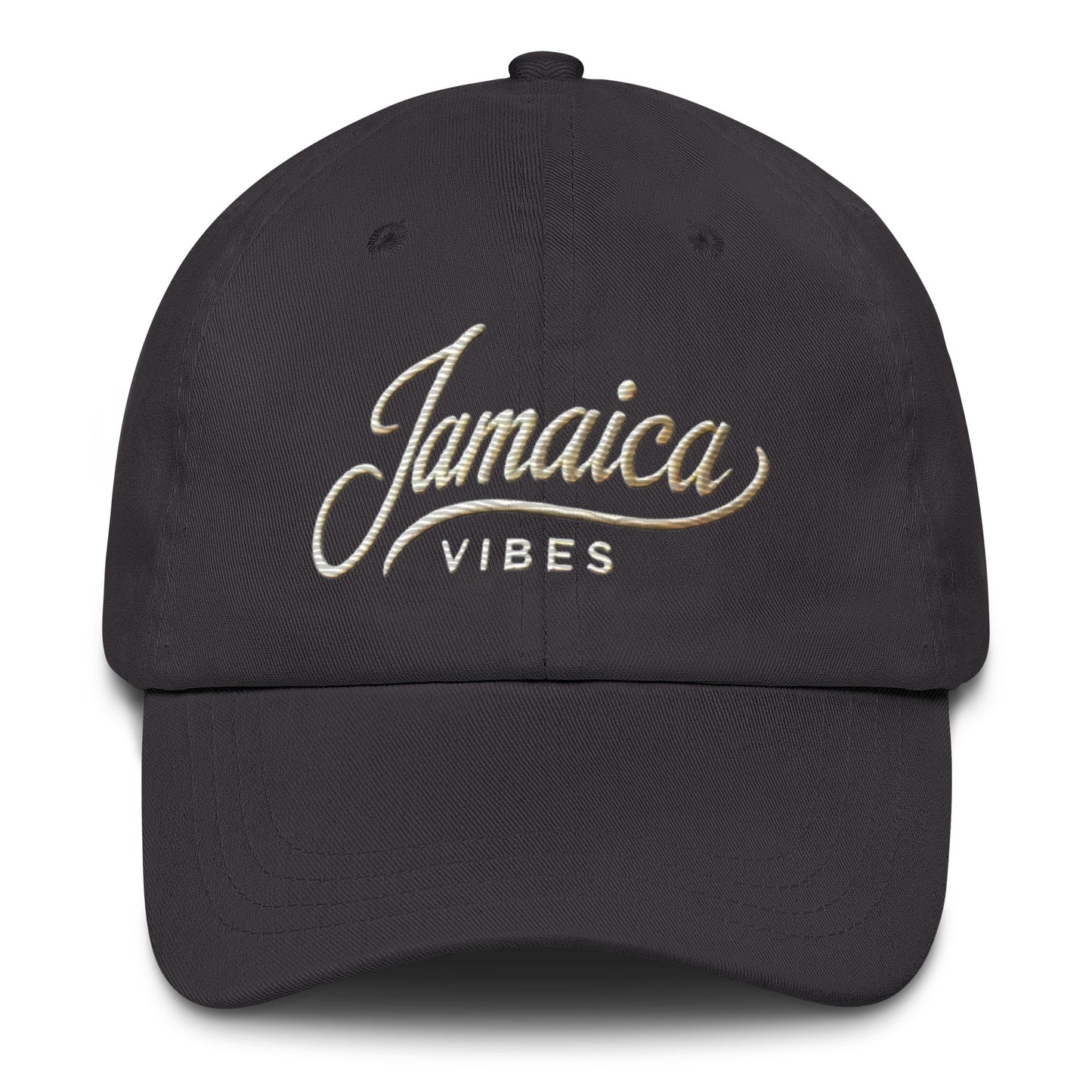 Embroidered 'Jamaican Vibes' Dad Hat – Adjustable Low Profile Vacation Cap Vacation Destination Hat