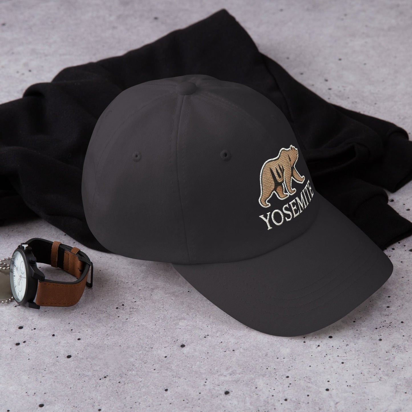 Embroidered Yosemite Wildlife Bear Dad Hat