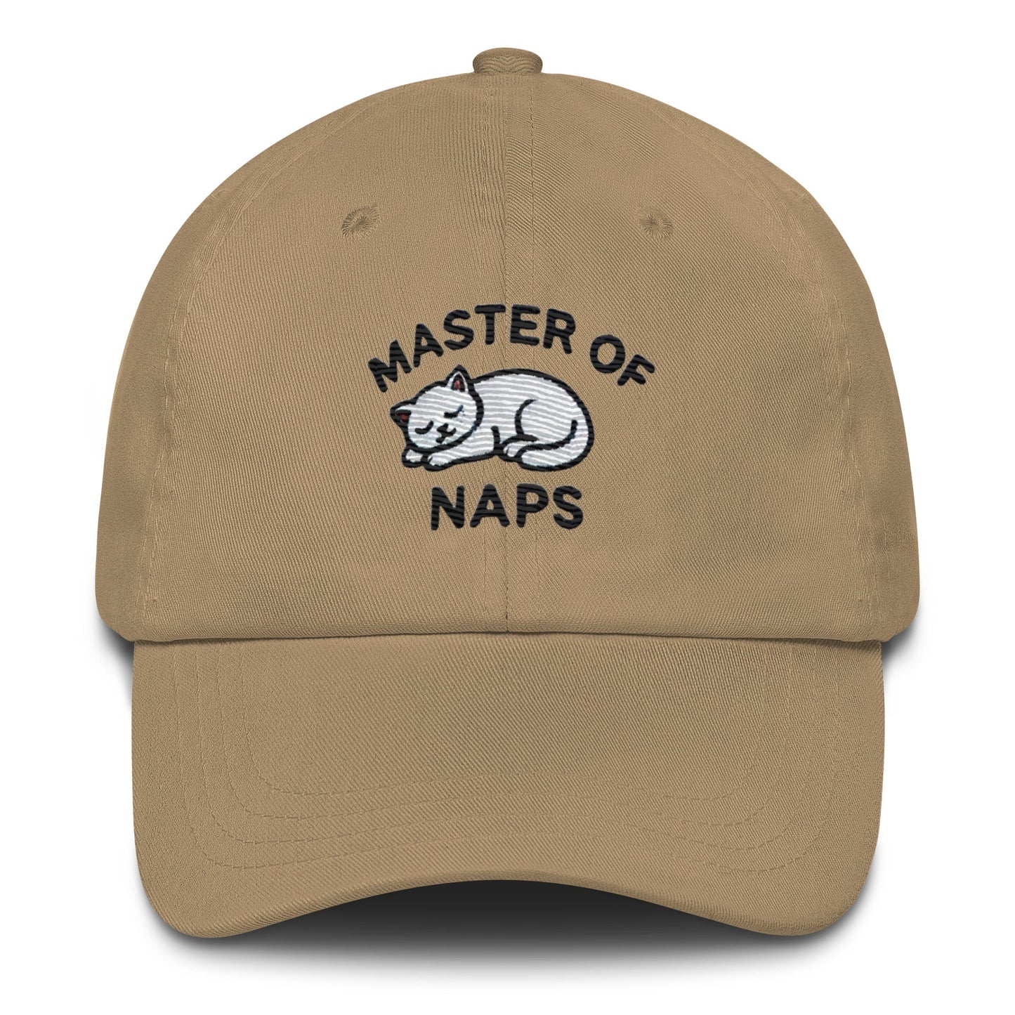 Embroidered Cat Hat Master of Naps Funny Humor Dad hat