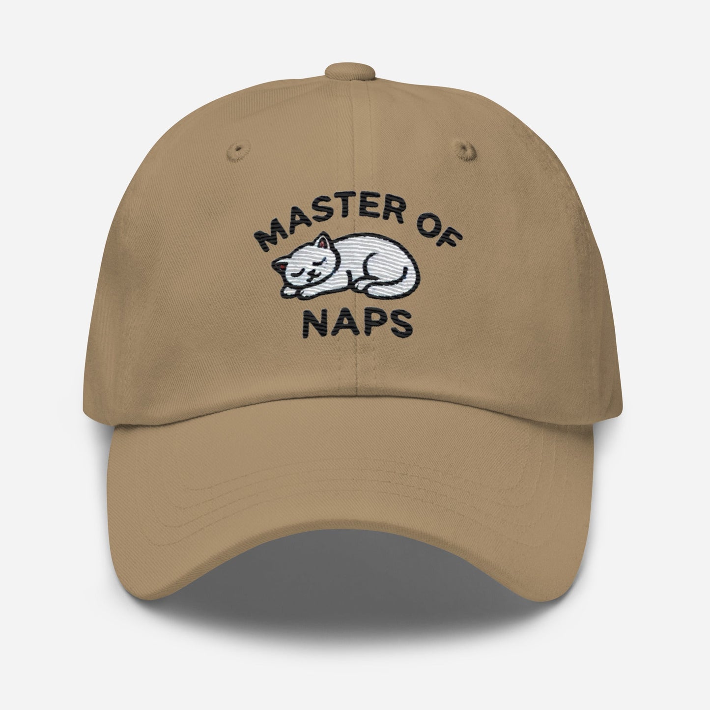 Embroidered Cat Hat Master of Naps Funny Humor Dad hat