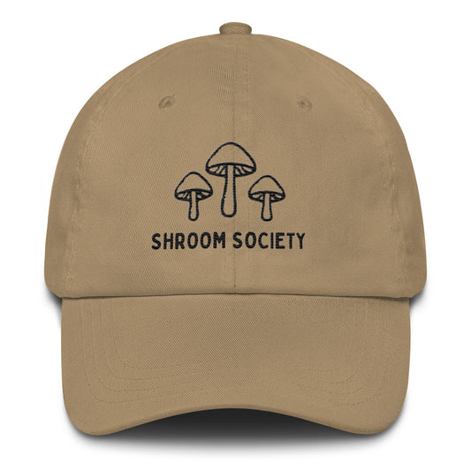 Mushroom Shroom Society Embroidered Dad Hat – Adjustable Low-Profile Cap