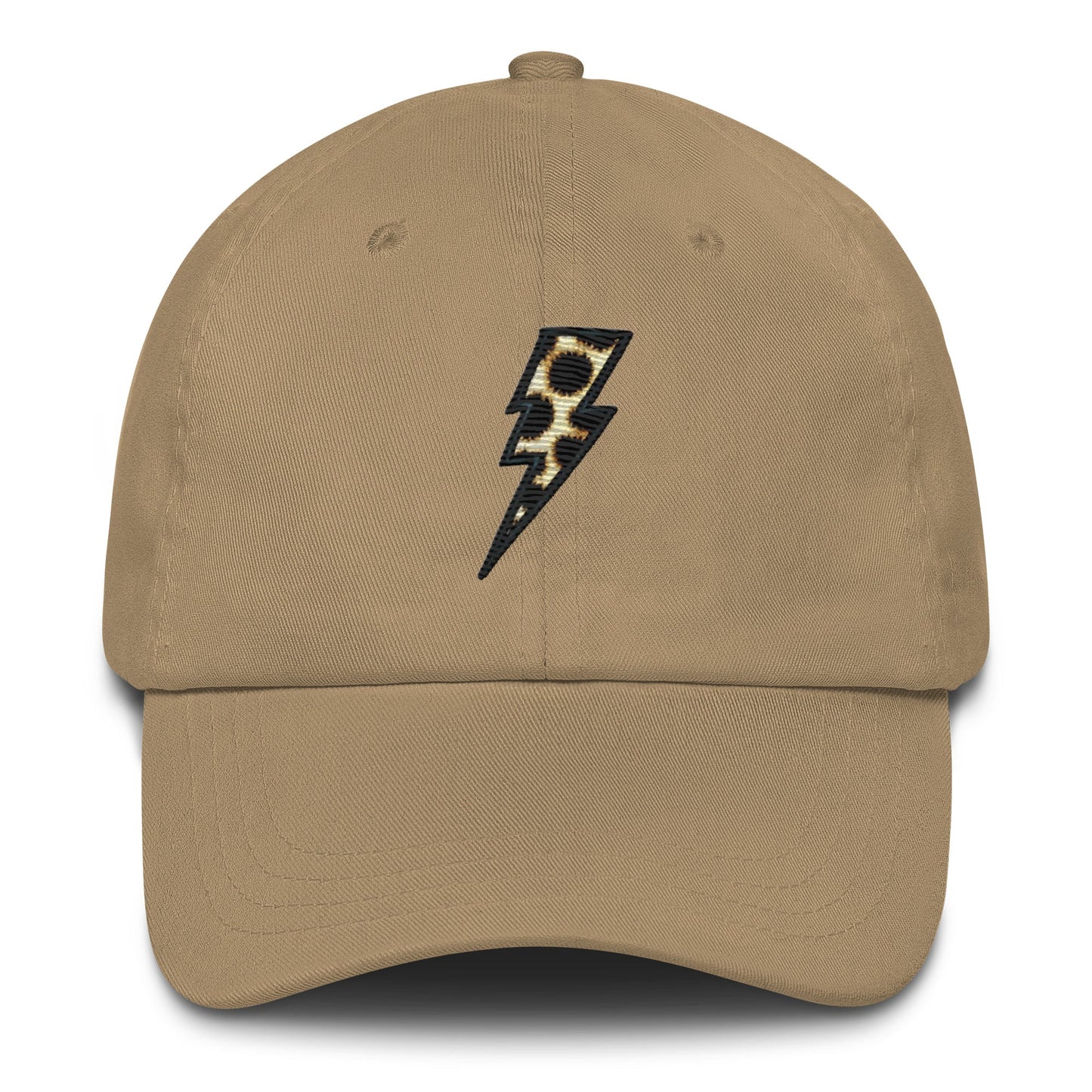 Animal Print Embroidered Lightning Bolt Dad Hat - Low Profile Adjustable Cap Great Casual Hat Great Gift