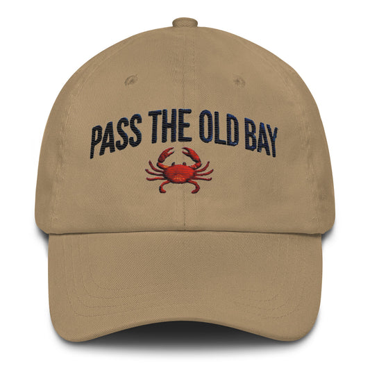 Old Bay Embroidered Dad Hat - Low Profile, Adjustable Strap, Comfortable Fit Great Gift Maryland Chesapeake Bay