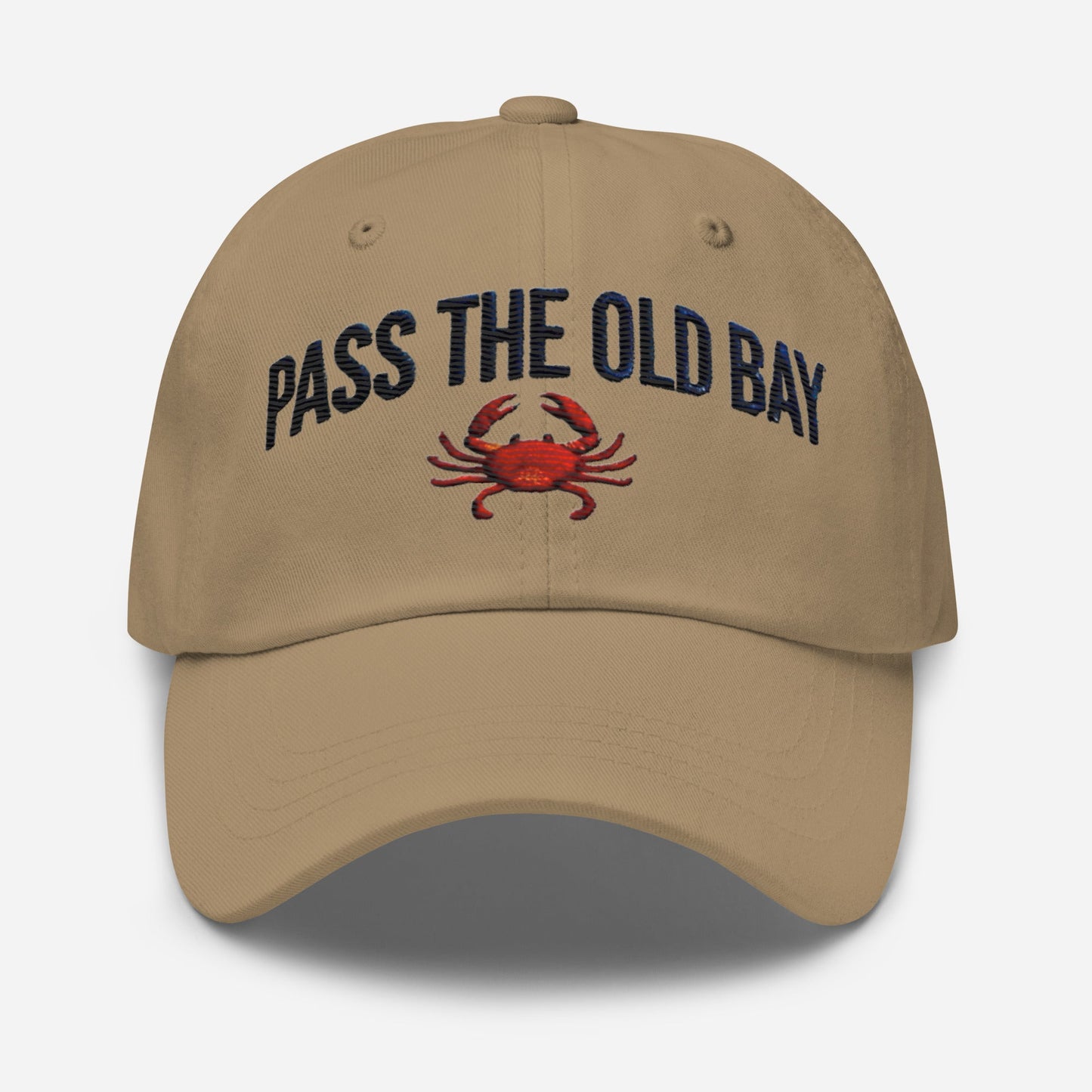 Old Bay Embroidered Dad Hat - Low Profile, Adjustable Strap, Comfortable Fit Great Gift Maryland Chesapeake Bay