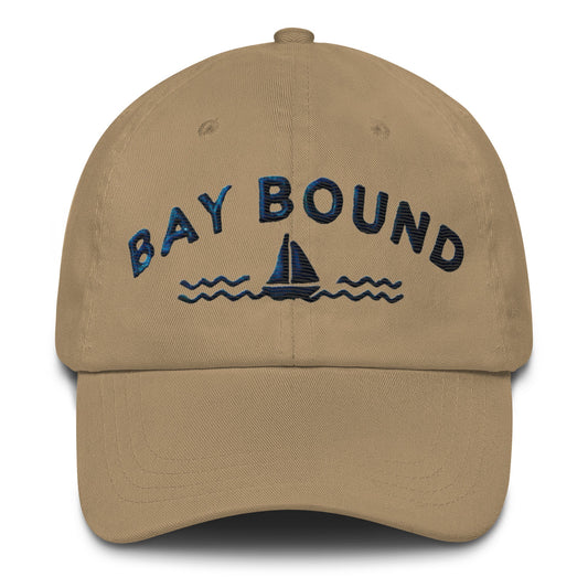 Bay Bound Embroidered Dad Hat - Low Profile, Adjustable Strap, Coastal Style Maryland Hat Chesapeake