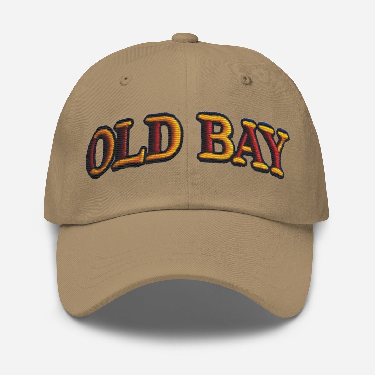 Old Bay Embroidered Dad Hat - Low Profile, Adjustable Strap, Comfortable Fit Great Gift Maryland Chesapeake Bay