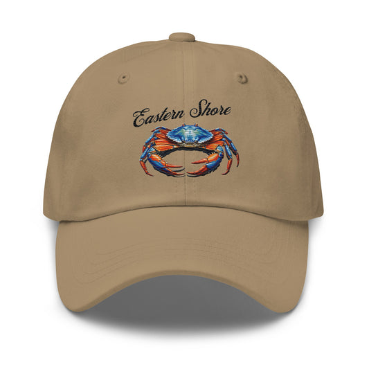 Eastern Shore Blue Crab Embroidered Hat. Coastal inspired Cap for Seafood Lovers