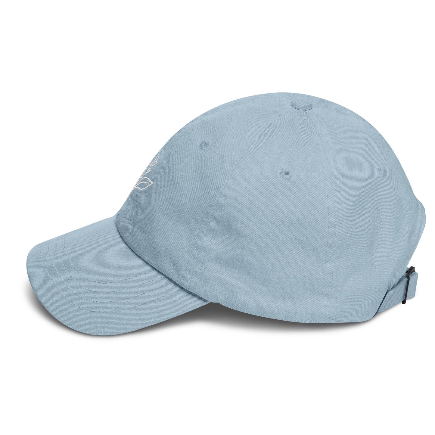 Minimalist Embroidered Floral Line Art Dad Hat