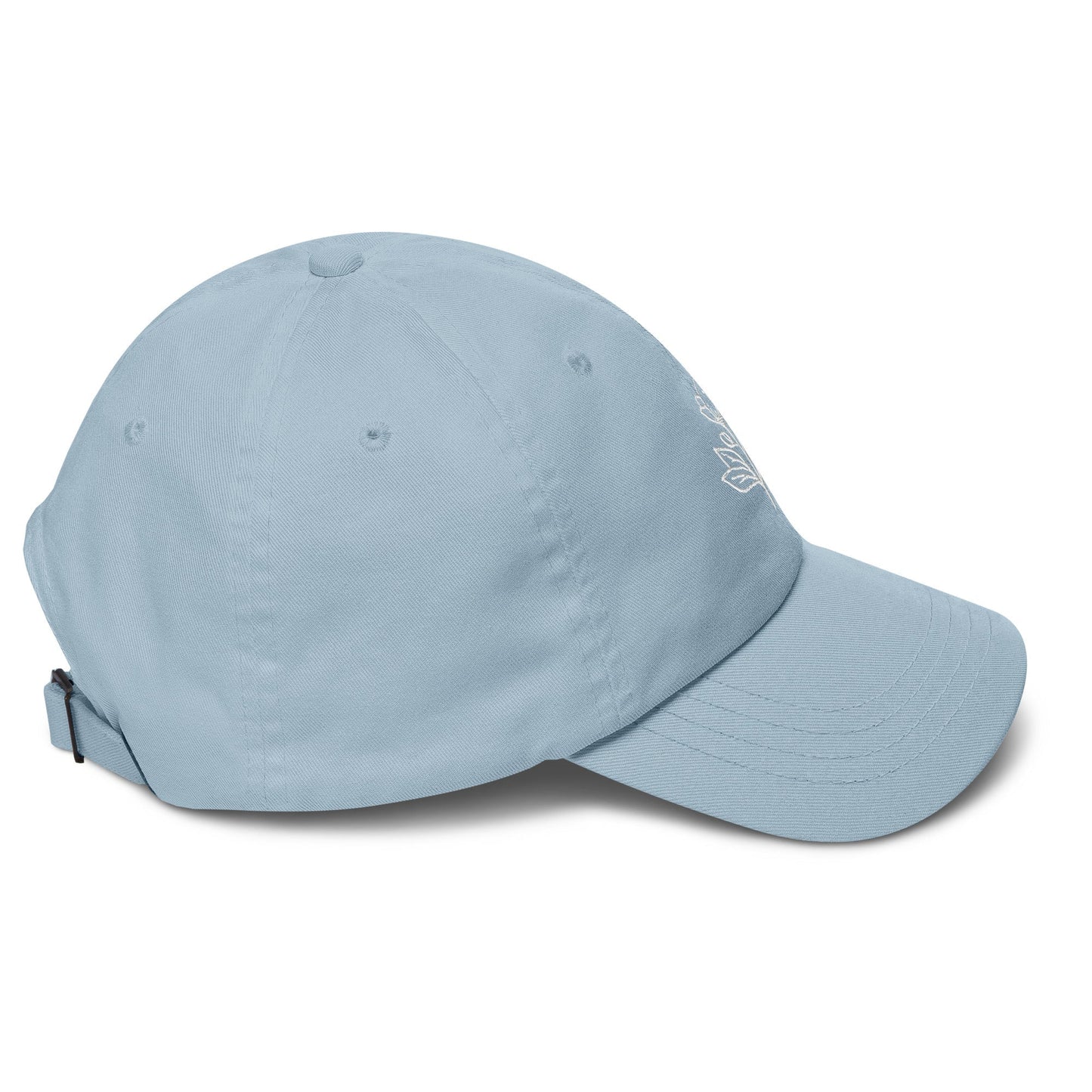 Minimalist Embroidered Floral Line Art Dad Hat