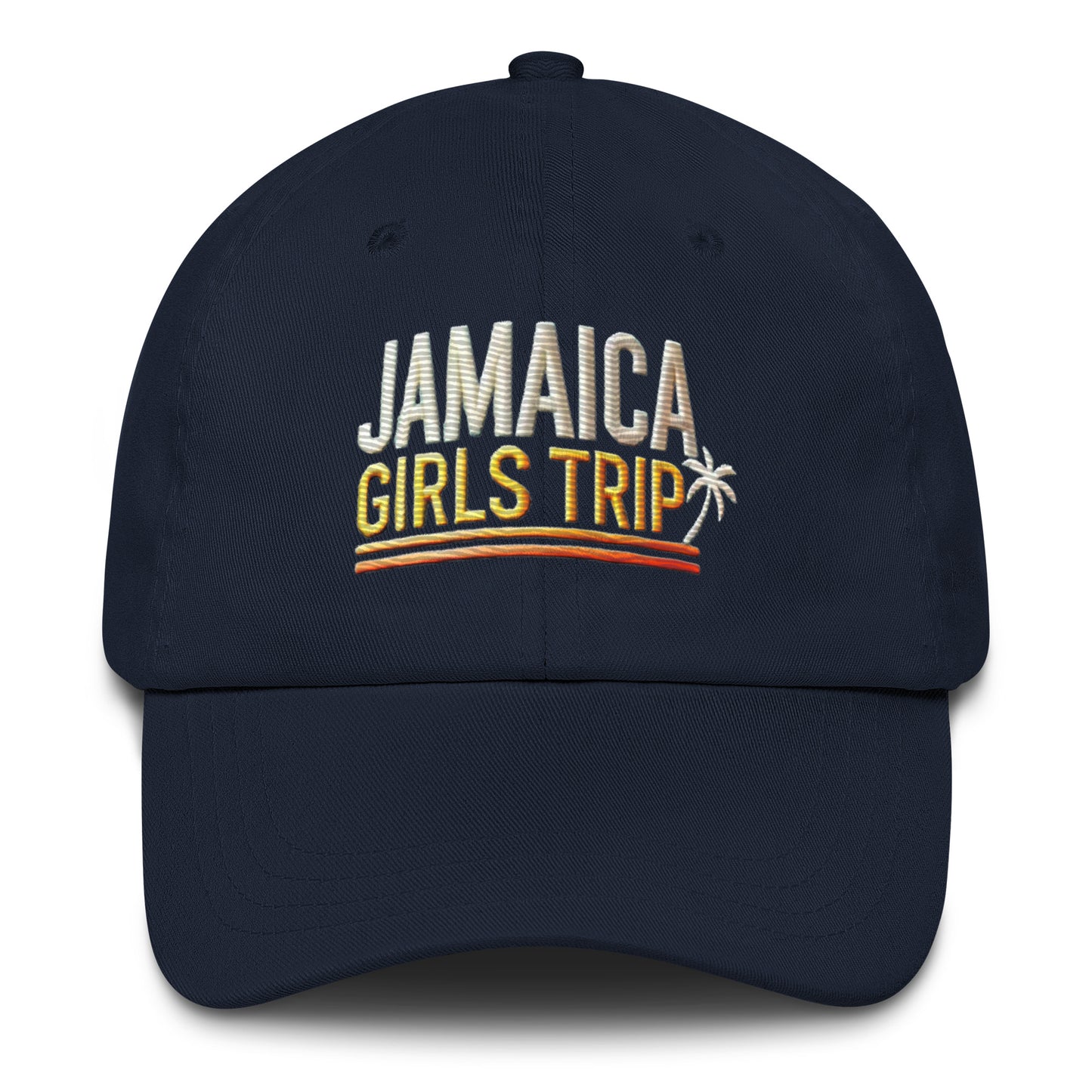 Embroidered 'Jamaica Girls Trip' Dad Hat – Adjustable Low Profile Vacation Cap Vacation Hat