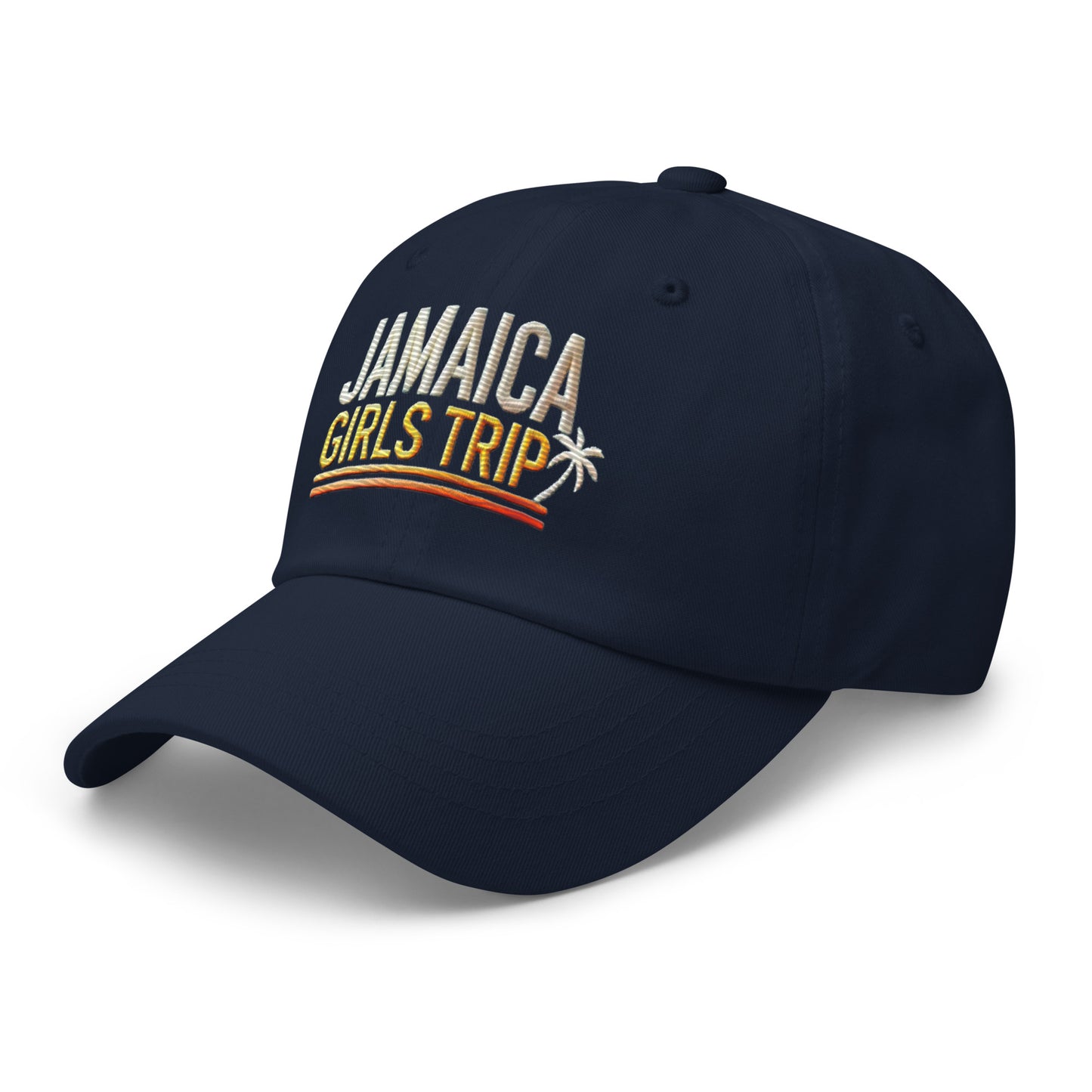 Embroidered 'Jamaica Girls Trip' Dad Hat – Adjustable Low Profile Vacation Cap Vacation Hat